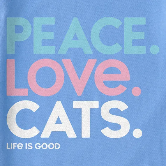 Women's Peace Love Cats Simply True Fleece Hoodie