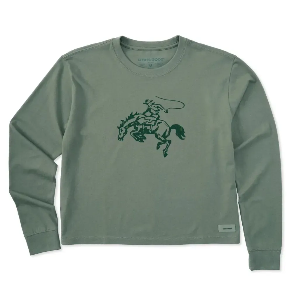 Women's Let's Rodeo Long Sleeve Crusher Boxy Tee
