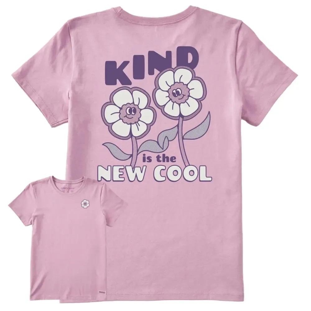 Women's Kind is the New Cool Flowers Short Sleeve Tee