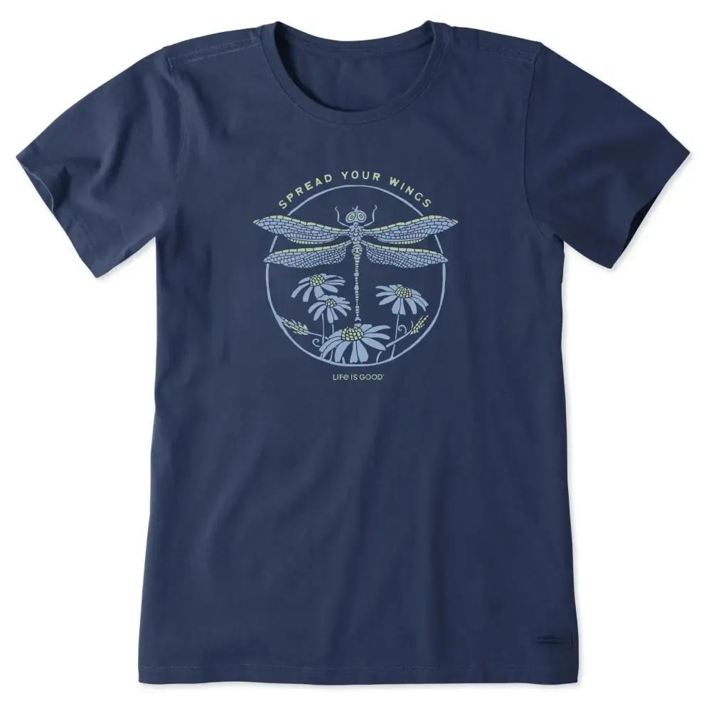 Women's Spread Your Wings Dragonfly Short Sleeve Crusher Tee