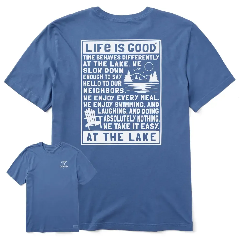 Men's Berts Lake Manifesto Short Sleeve Crusher Tee