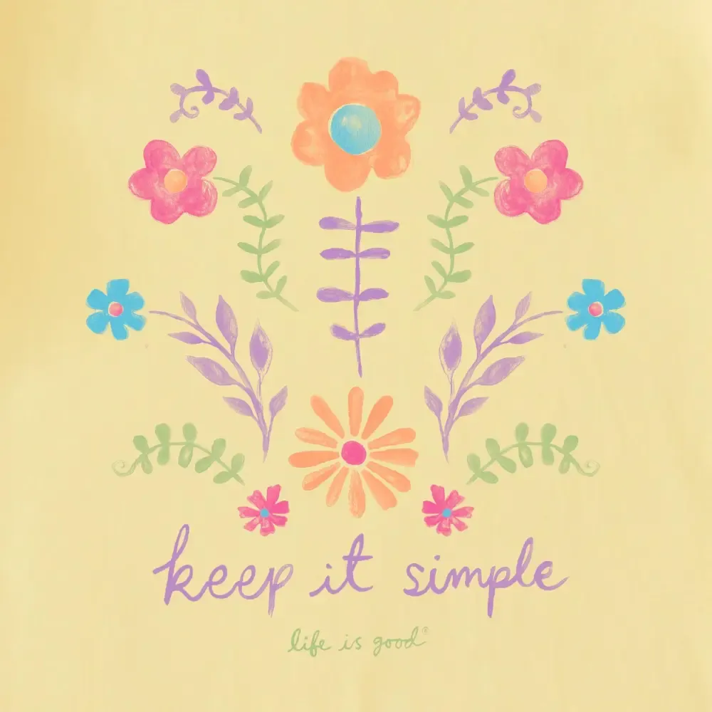 Women's Keep it Simple Wildflowers Short Sleeve Crusher Tee