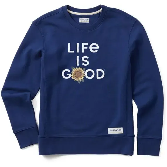Women's Branded Stacked LIG w Sunflower Simply True Fleece Crew