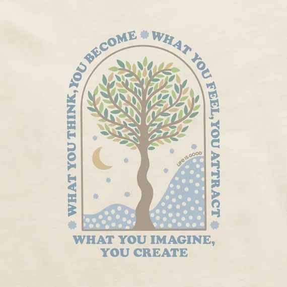 Women's What you Imagine, You Create Tree Simply True Fleece Crew