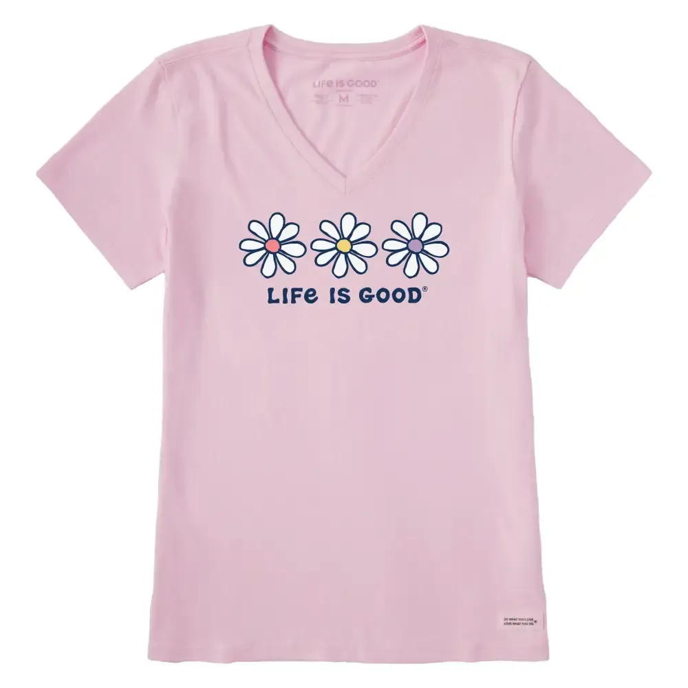 Women's 3 Daisies Short Sleeve Vee