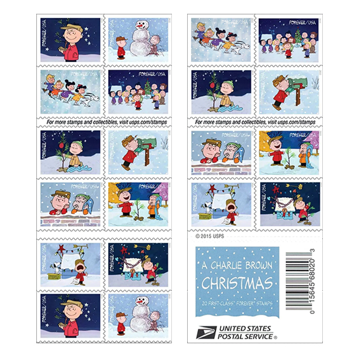 Charlie Brown Christmas Forever Stamps