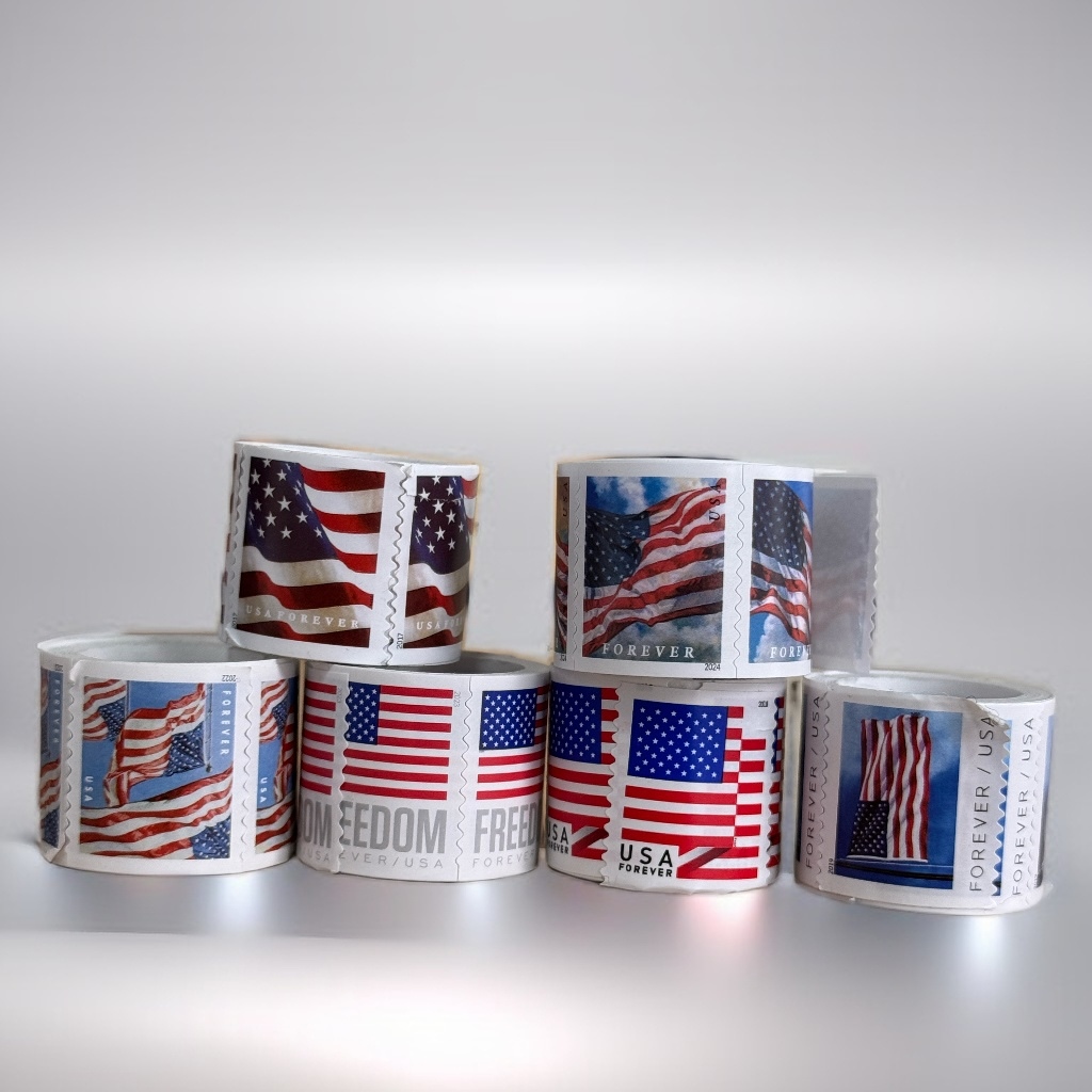 Bulk Forever Flag Stamps - 2017-2025 Roll Options