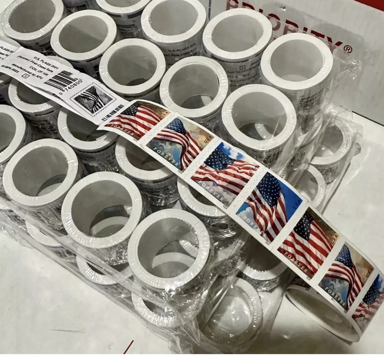 Bulk Forever Flag Stamps - 2017-2025 Roll Options