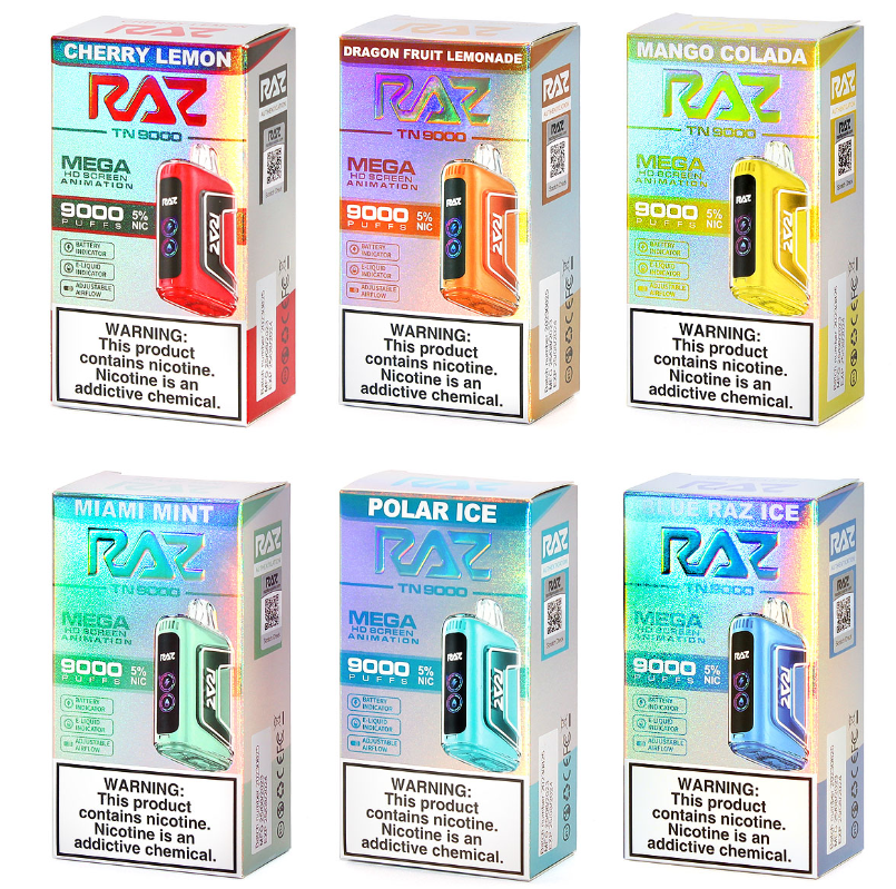 RAZ Vape products shows flavors tasty and multiple, offering consumers lots of choices.