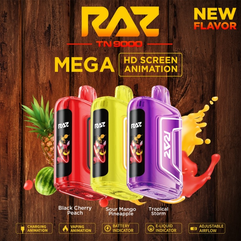 RAZ Vape products shows flavors tasty and multiple，offering consumers lots of choices.