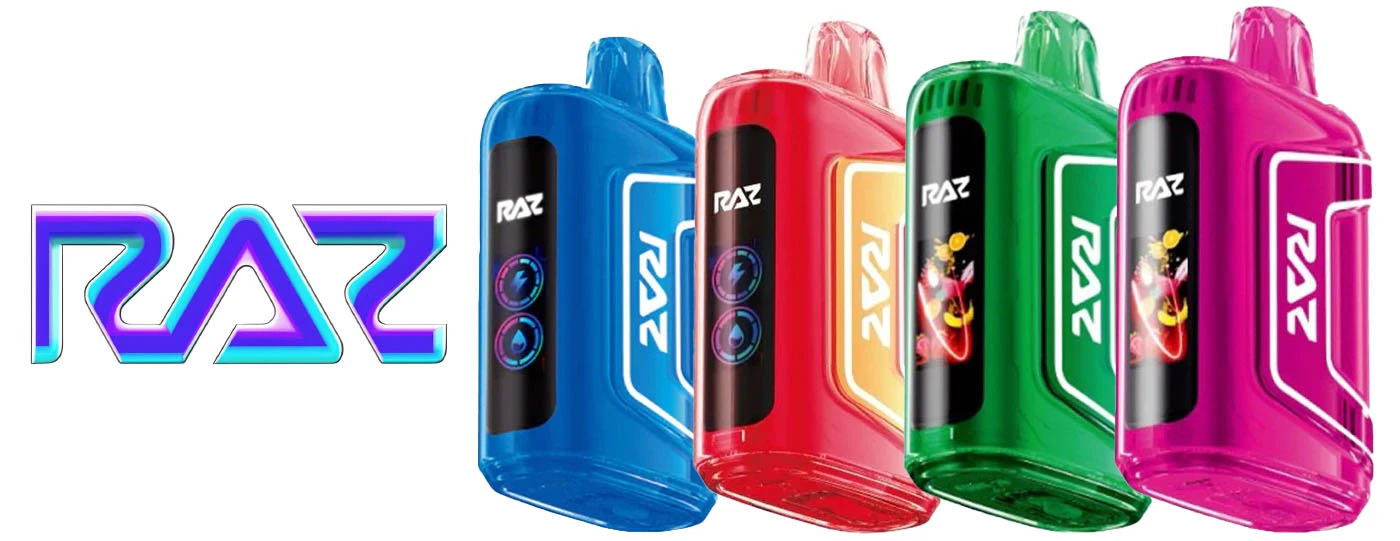 RAZ Vape products with elegant appearance shows differences and flavors variety.