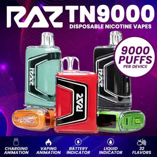 RAZ Vape TN9000 products shows elegant appearance.