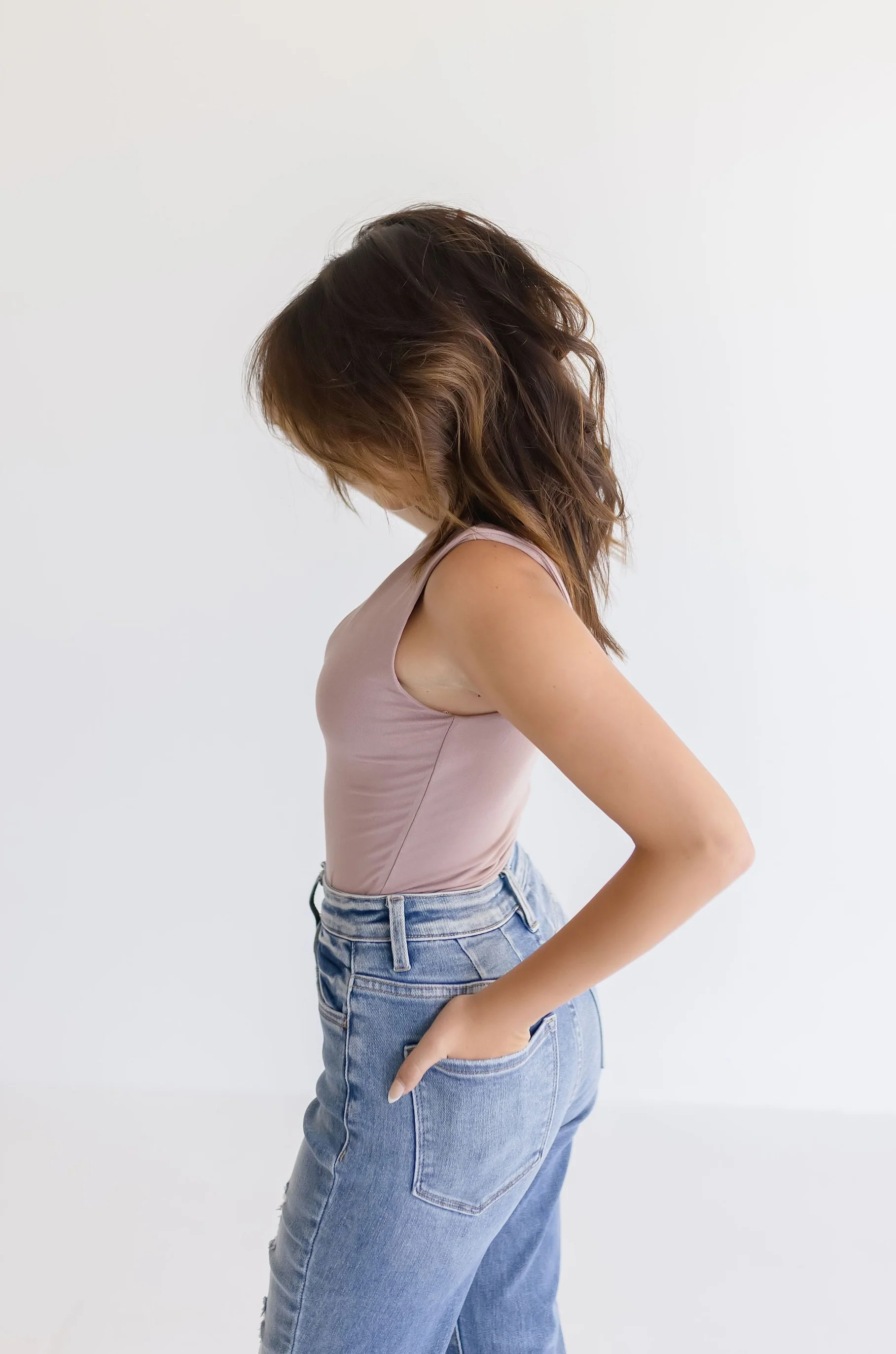 Jeanette Sleeveless Bodysuit Mauve