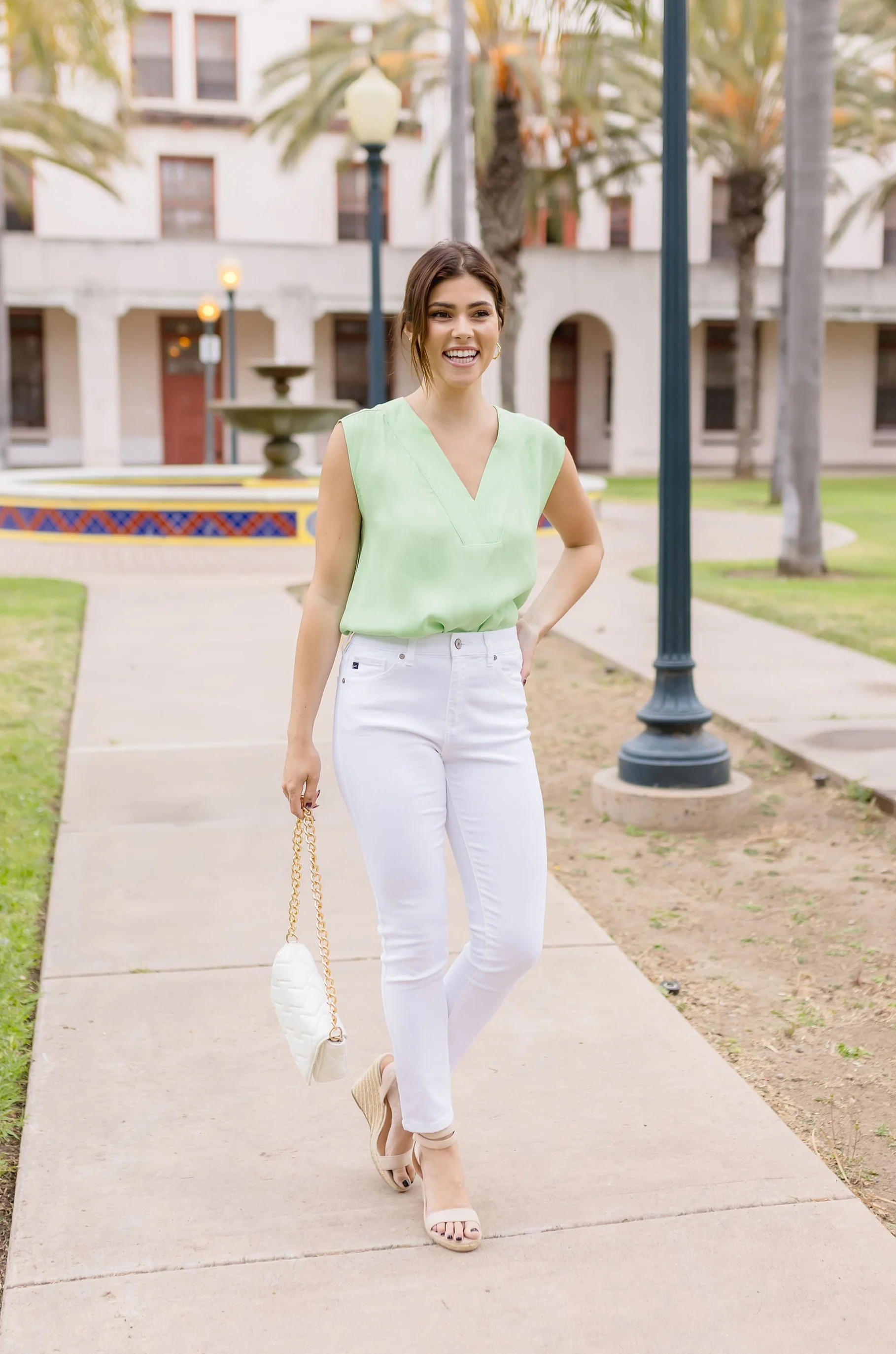 Hailey High Rise Skinny Jeans White