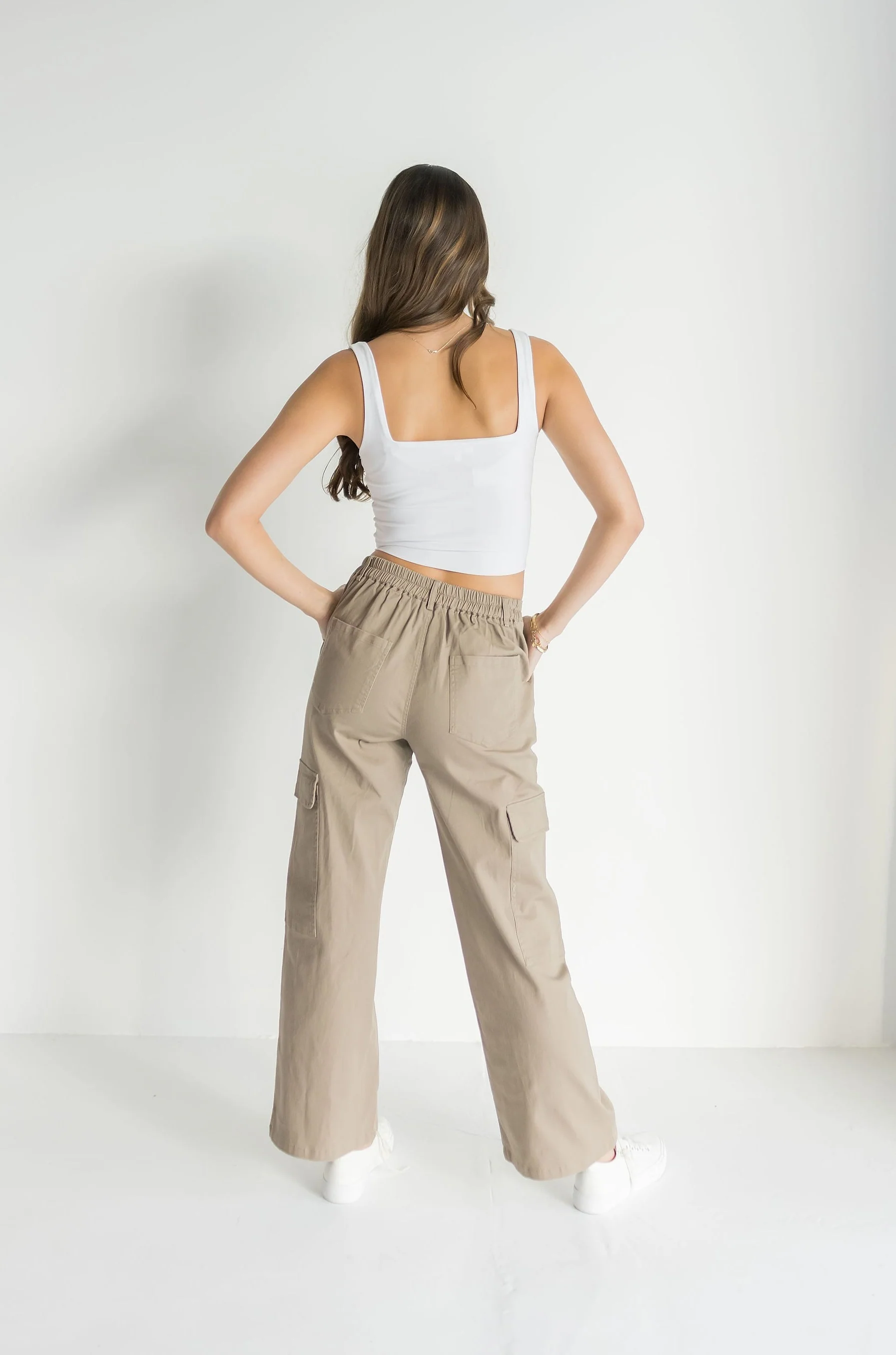 Sonia Sleeveless Crop Top White