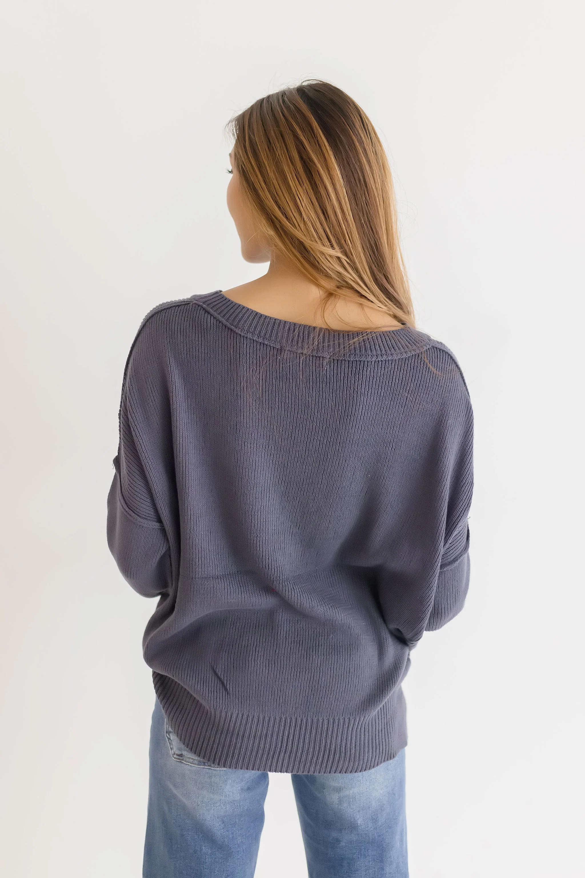 America Flag Print Sweater Top Navy