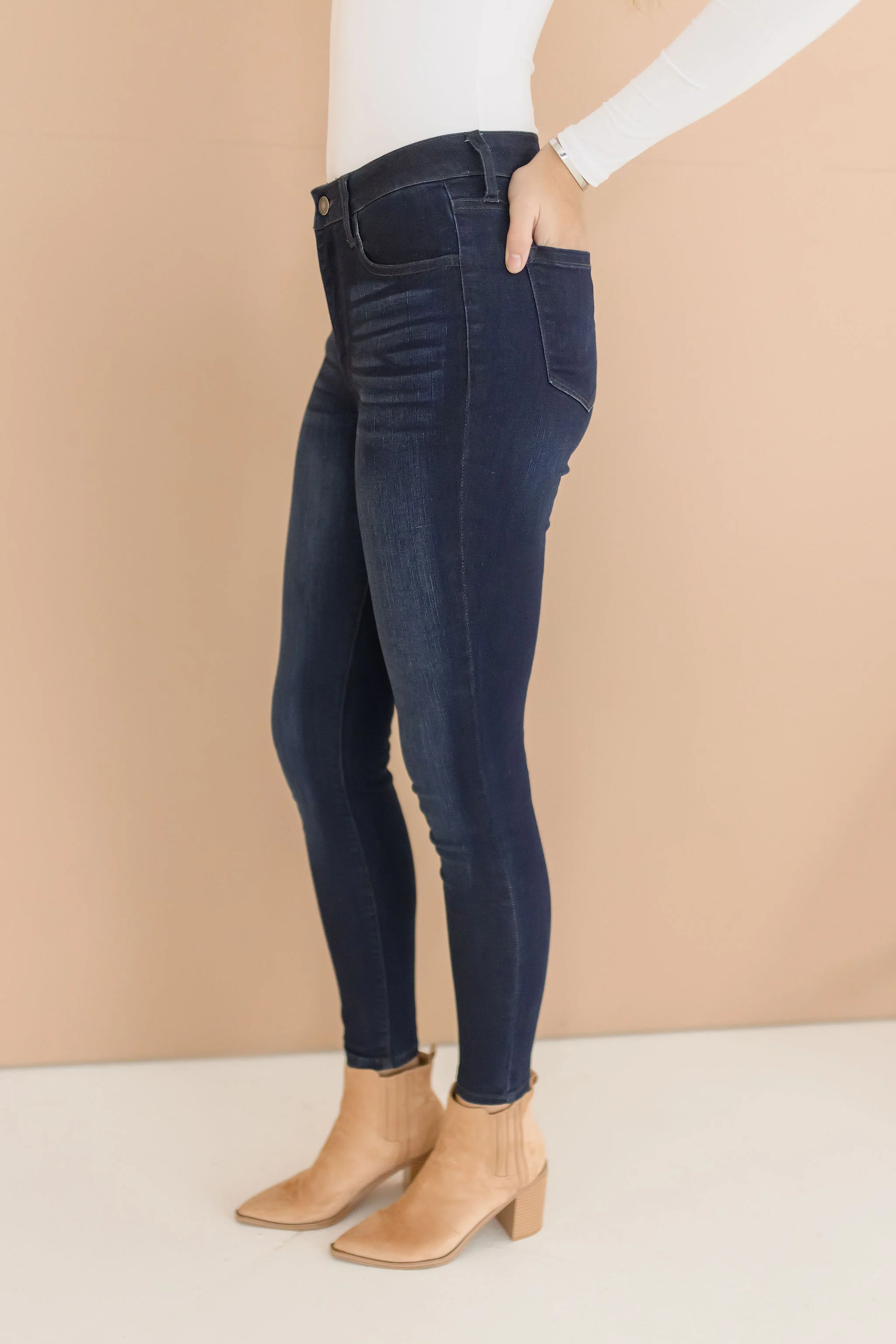 Aubrey High Rise Skinny Jeans Dark Wash