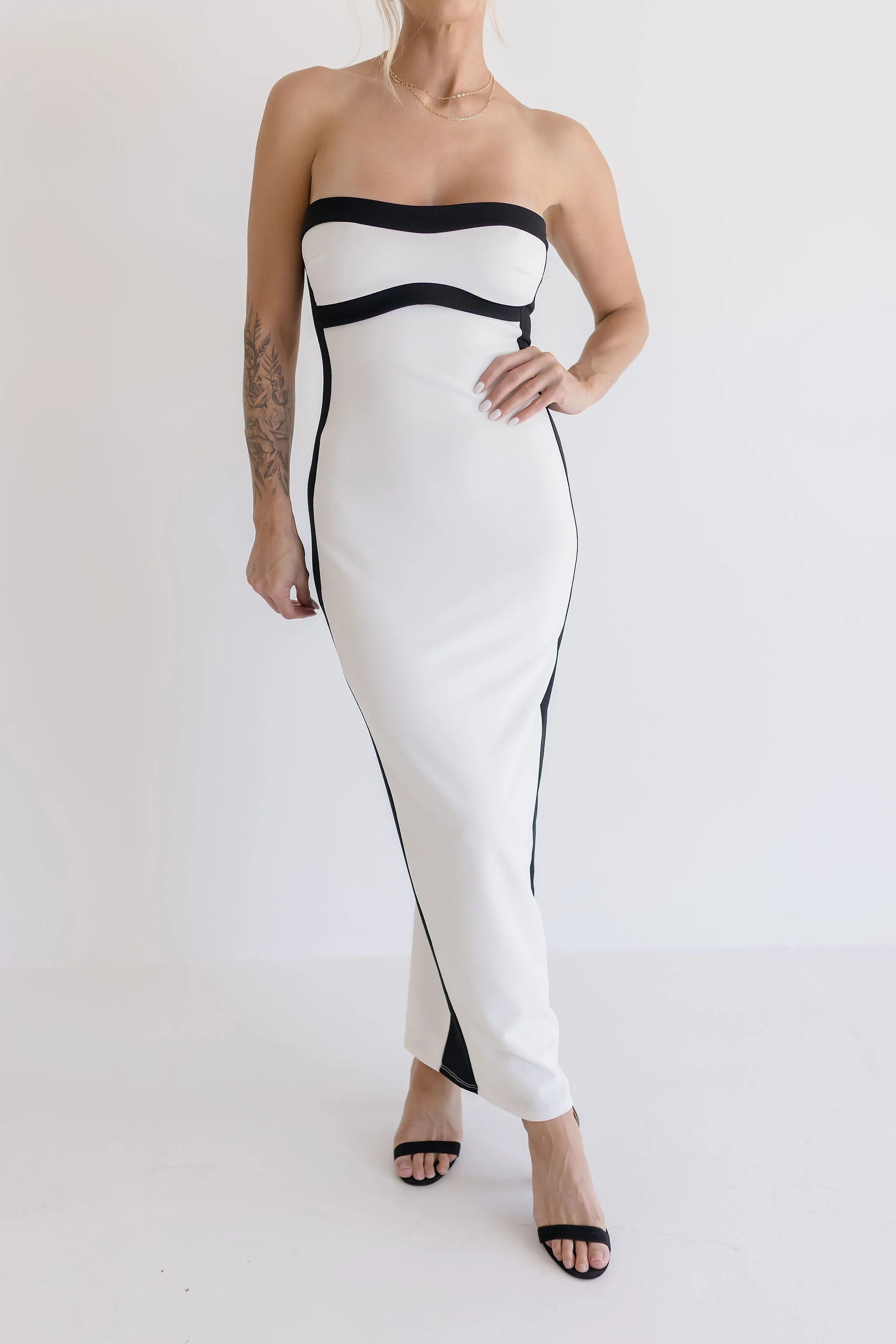 Courtney Sleeveless Bodycon Maxi Dress White