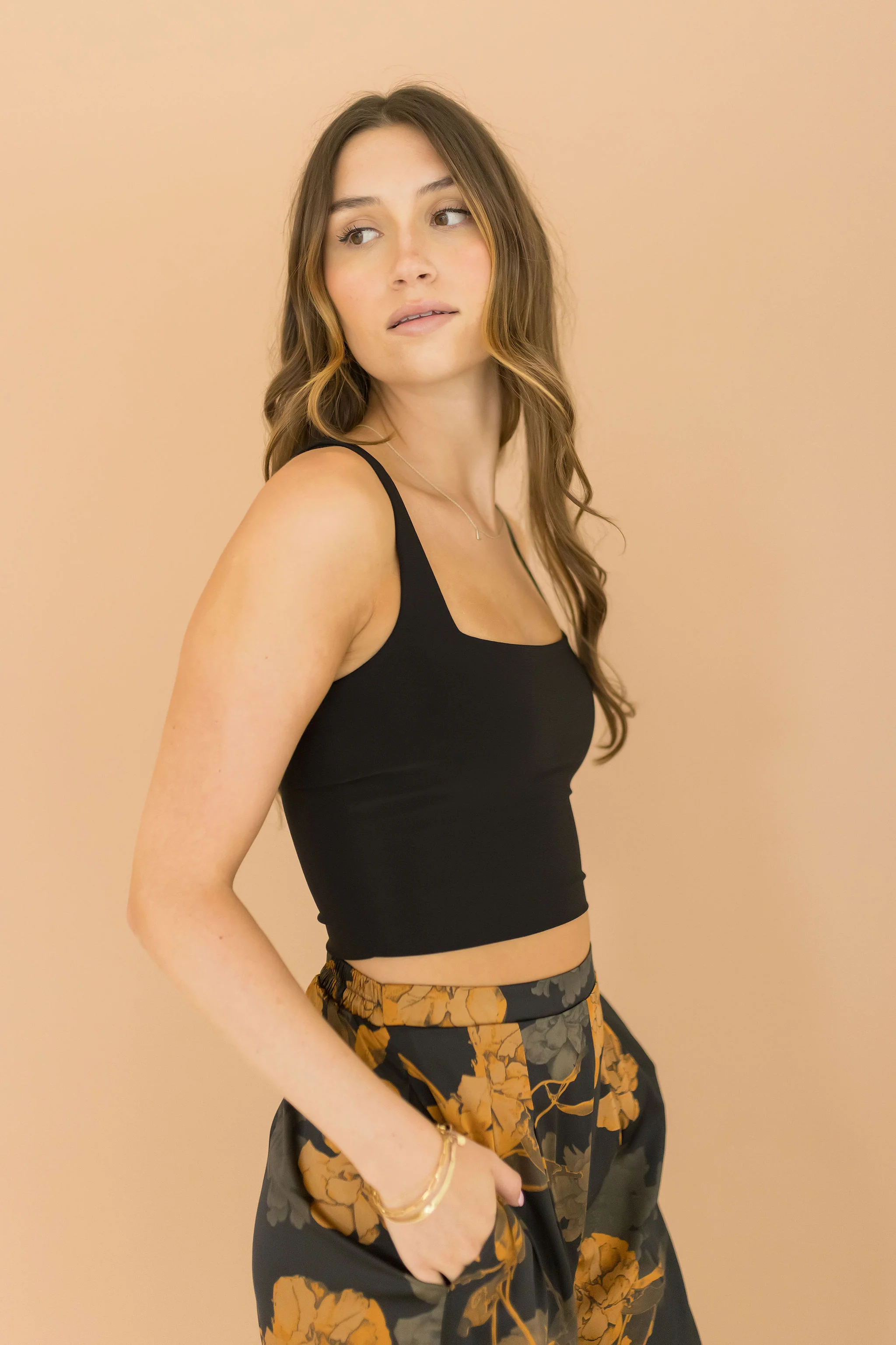 Sonia Sleeveless Crop Top Black