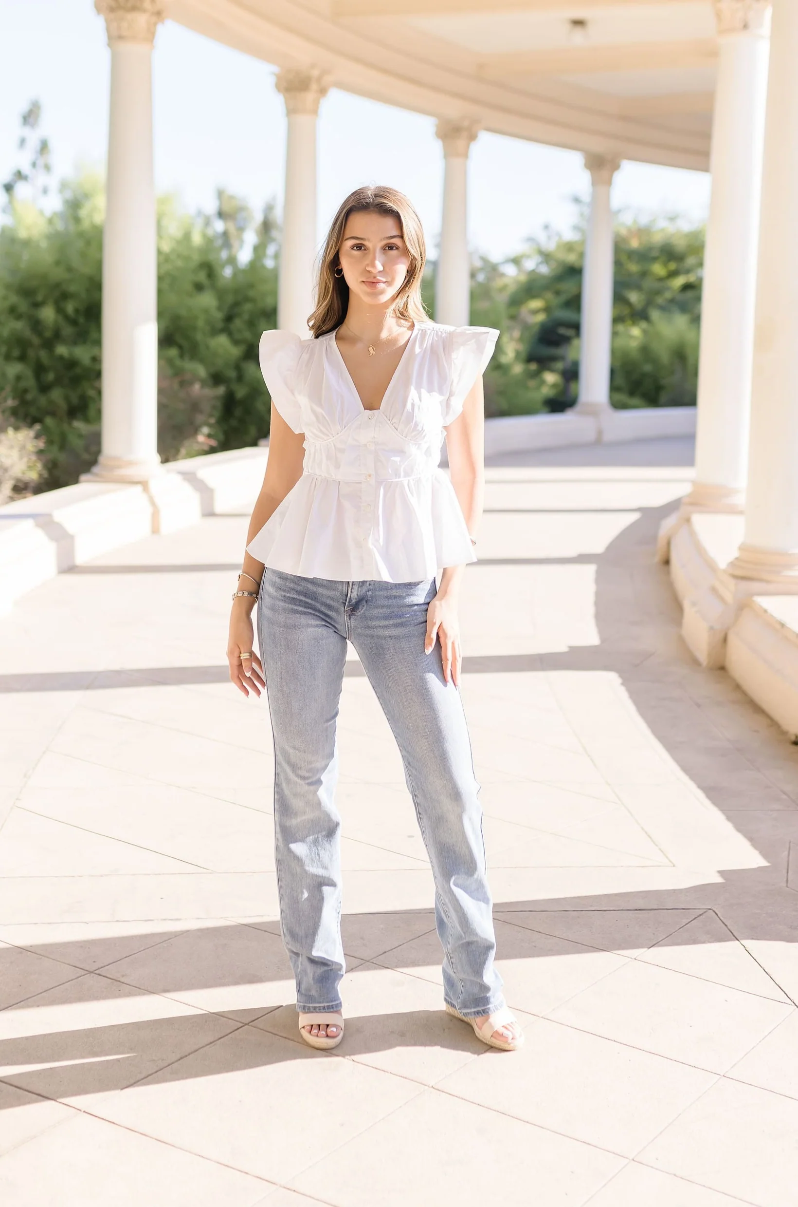 Ally Mid Rise Straight Leg Jeans Medium Wash