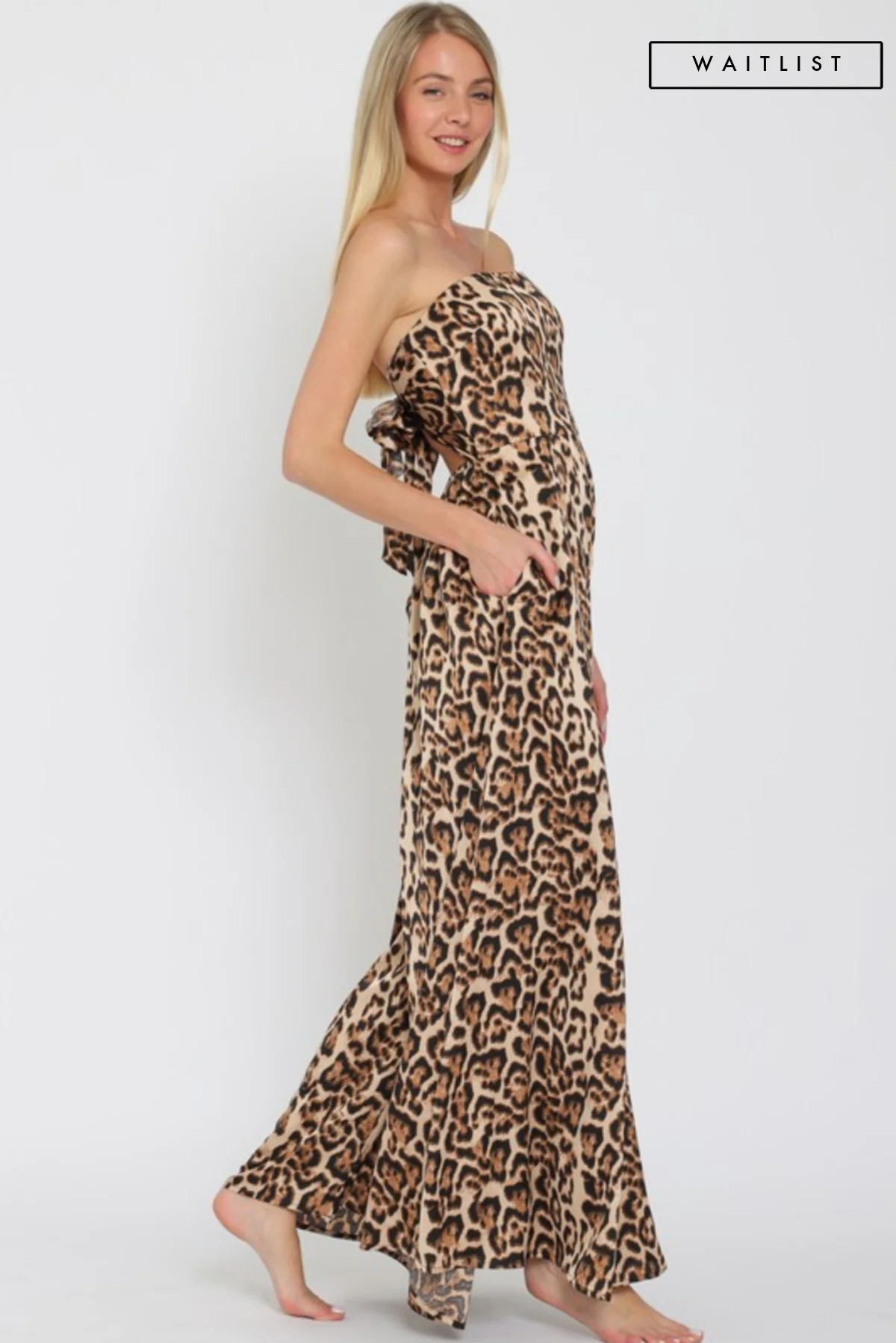 Waitlist 10/15 ♥ Francis Sleeveless Leopard Print Wide Leg Jumpsuit Brown