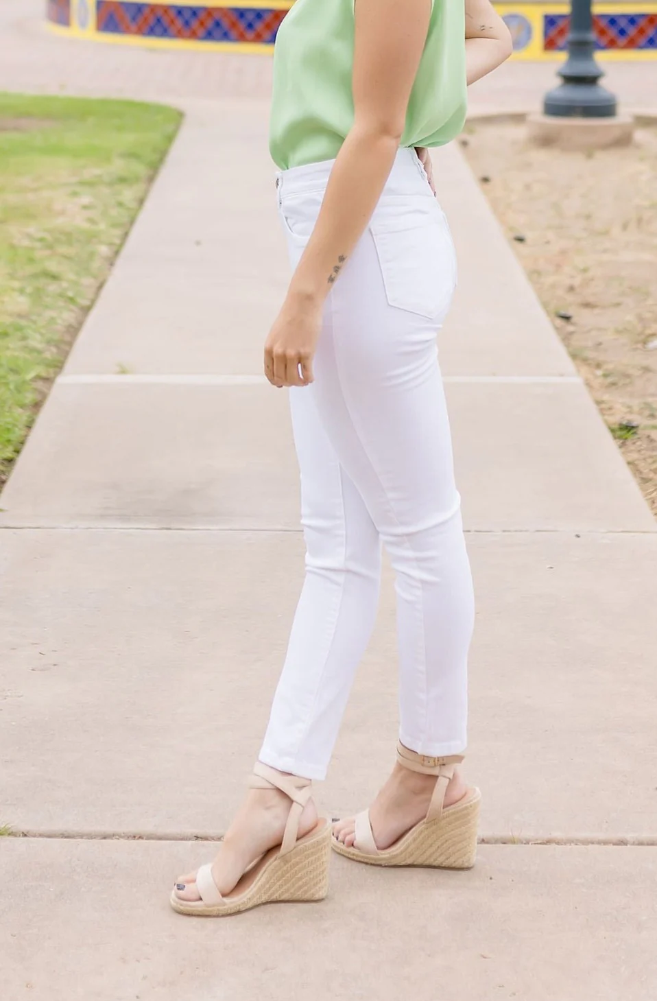 Hailey High Rise Skinny Jeans White
