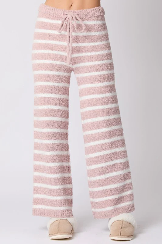 Waitlist 11/5 ♥ Dana Long Sleeve Striped Sweater Top And Pants Set Pink