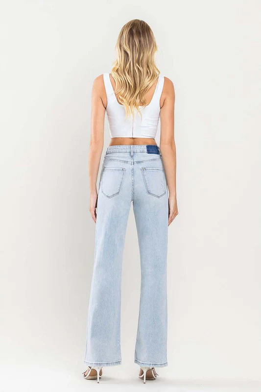 Evelyn High Rise Flare Leg Jeans Light Wash
