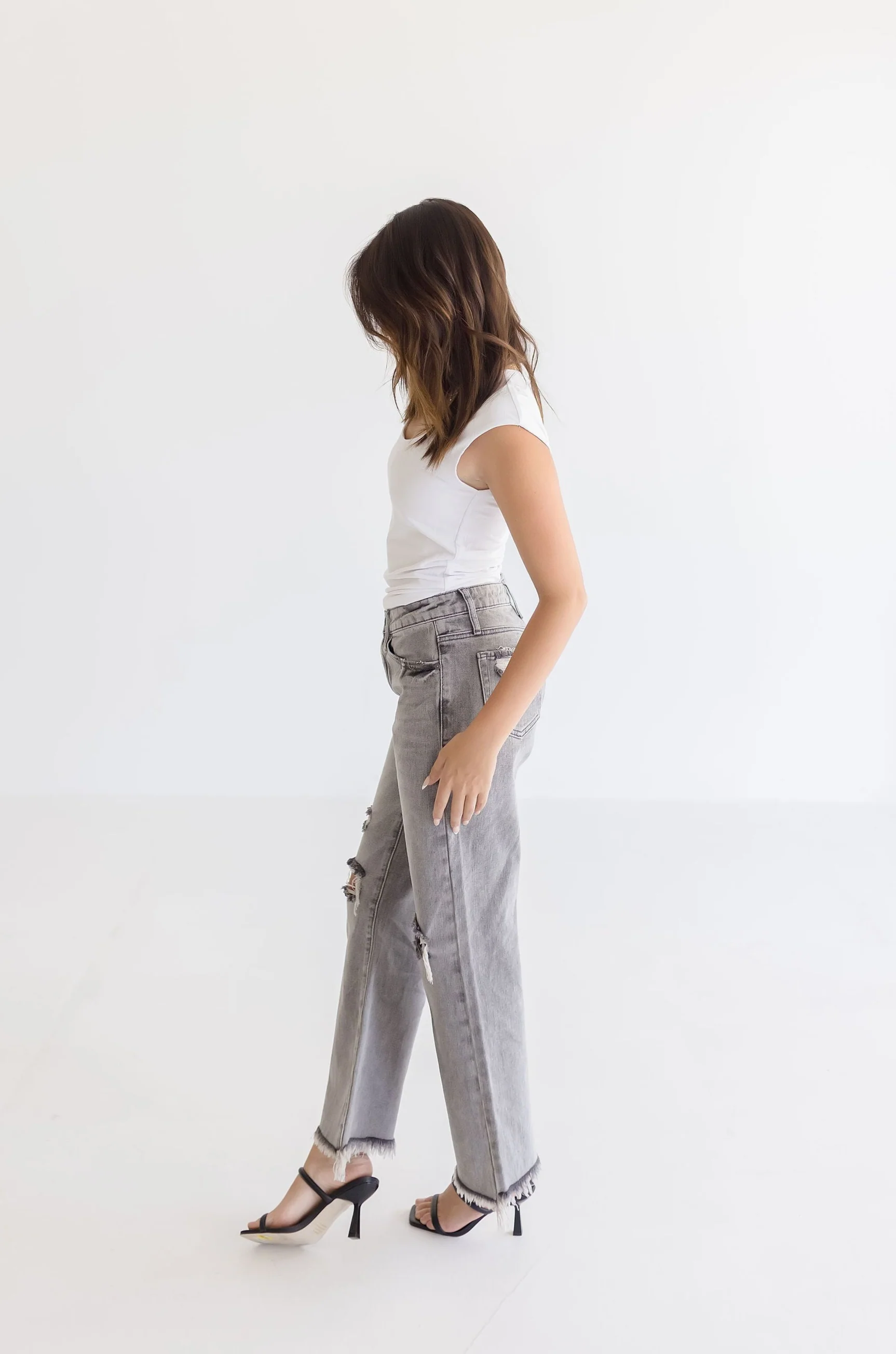 Abbi Cap Sleeve Scoop Neck Top White