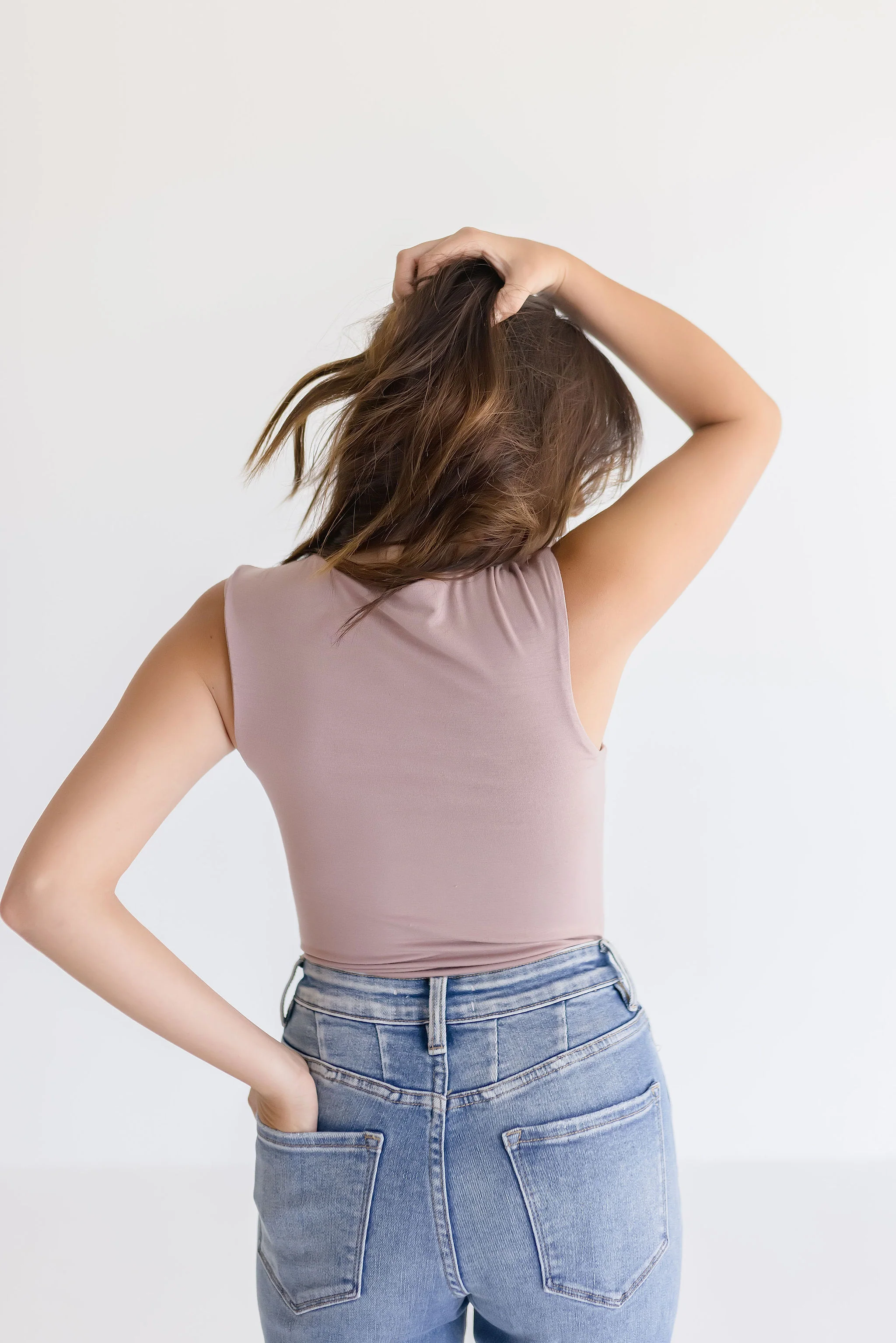 Jeanette Sleeveless Bodysuit Mauve