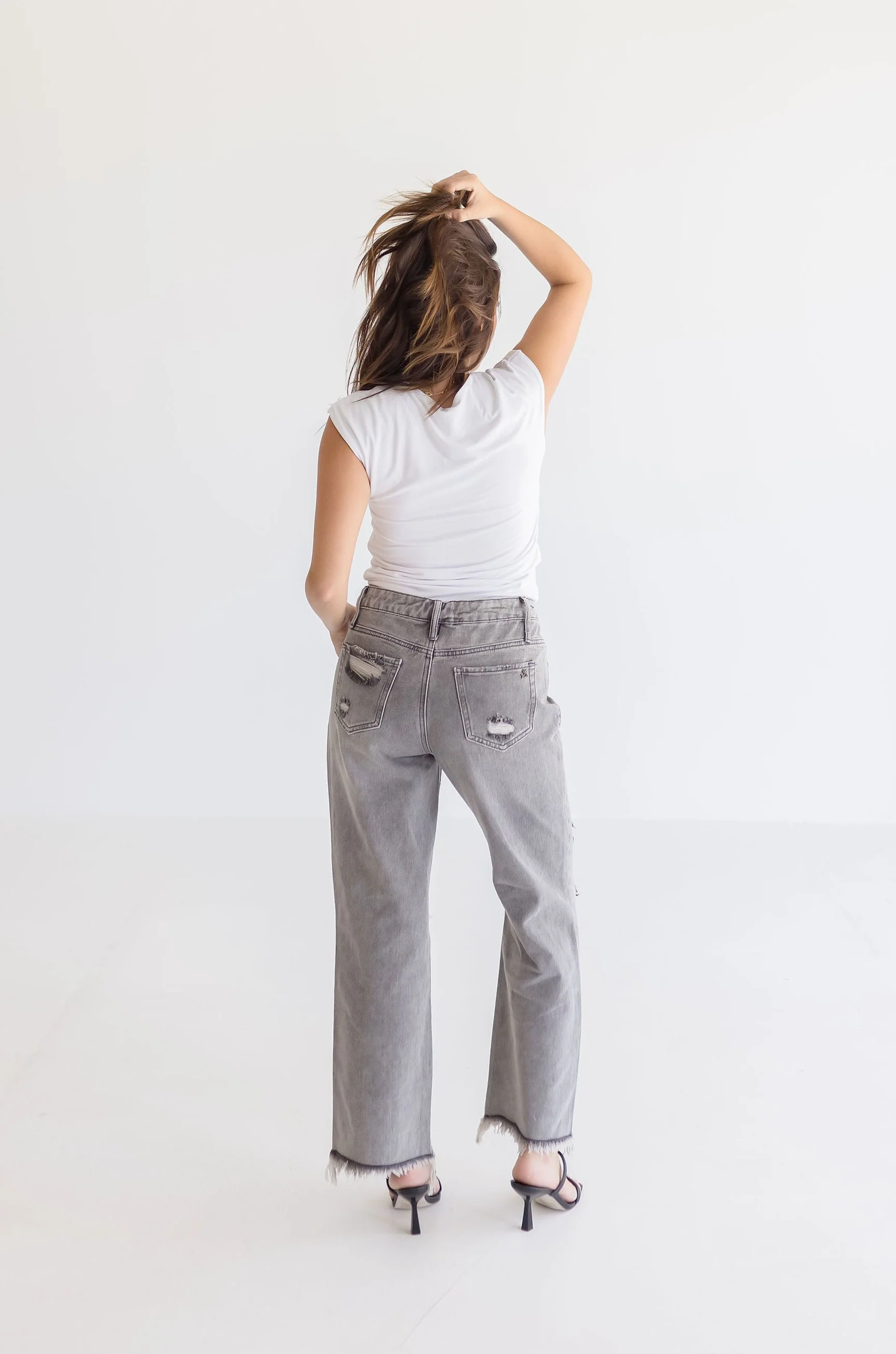 Abbi Cap Sleeve Scoop Neck Top White