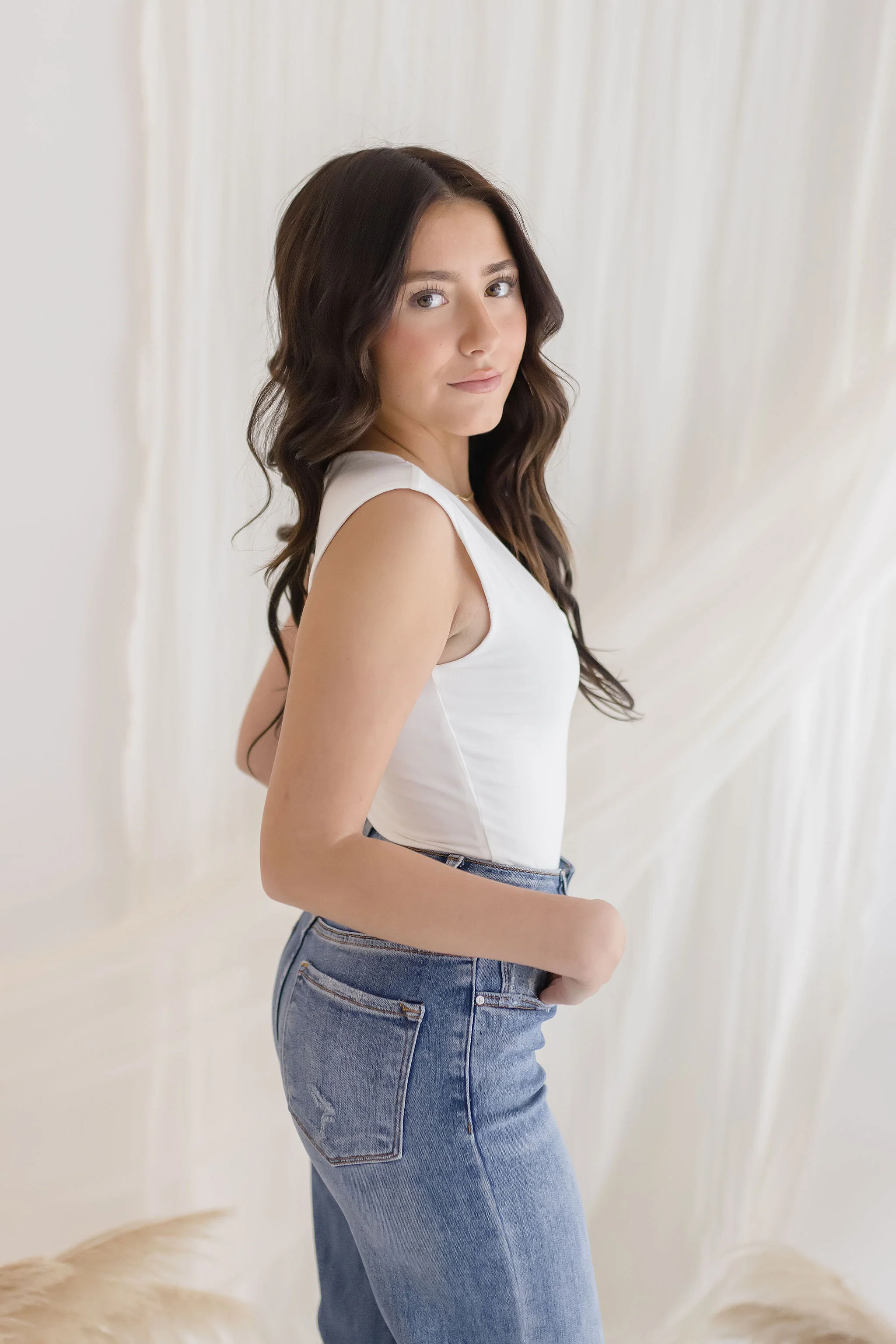 Jeanette Sleeveless Bodysuit White