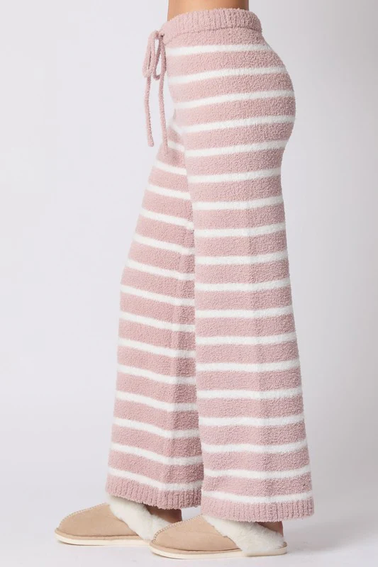 Waitlist 11/5 ♥ Dana Long Sleeve Striped Sweater Top And Pants Set Pink