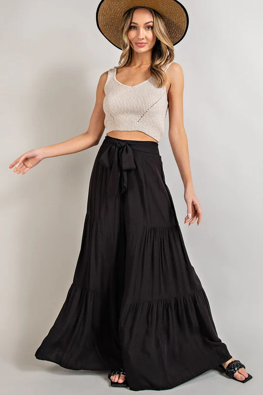 Bonnie Wide Leg Pants Black