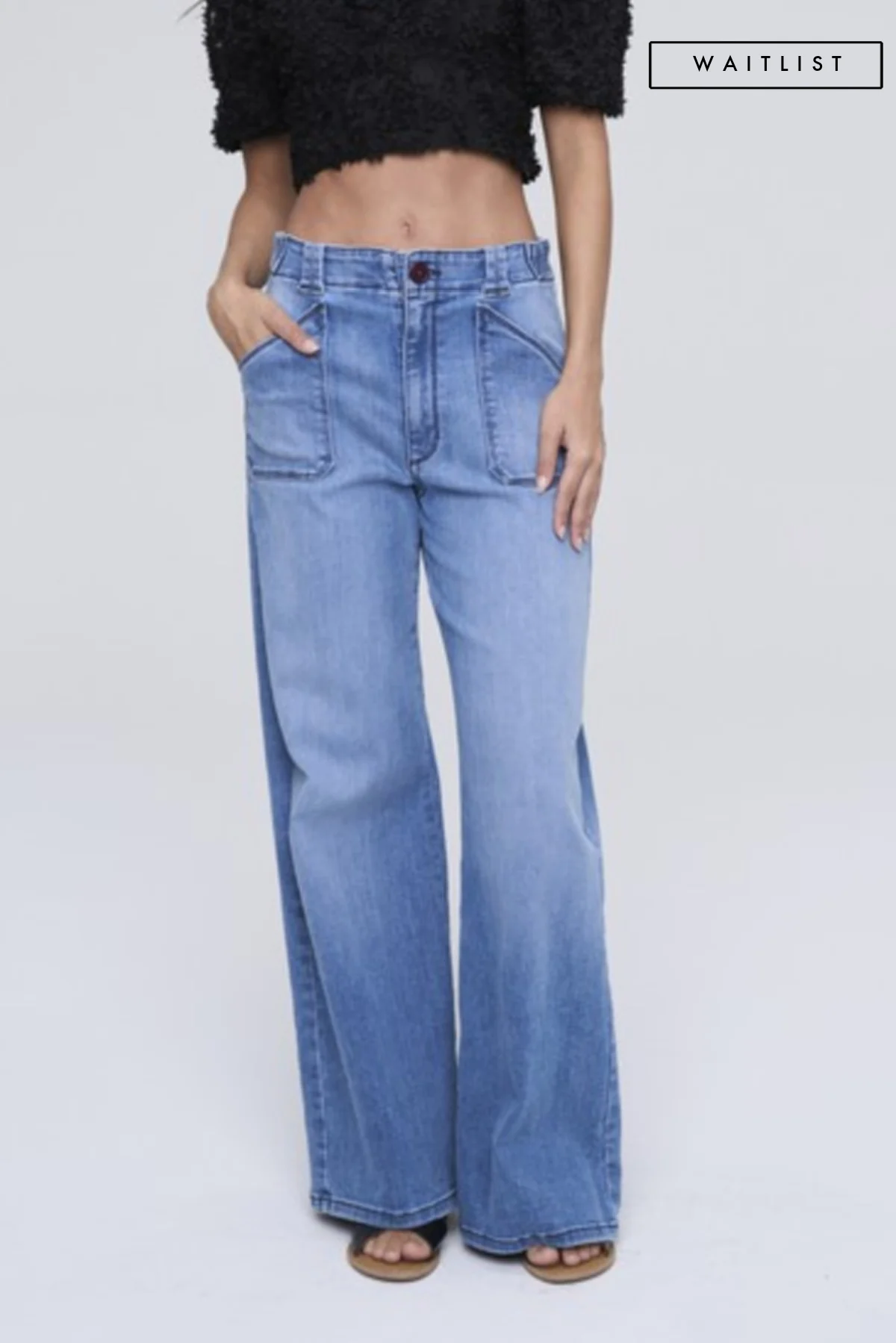 Waitlist 9/30 ♥ Saylor High Rise Wide Leg Jeans Medium Wash