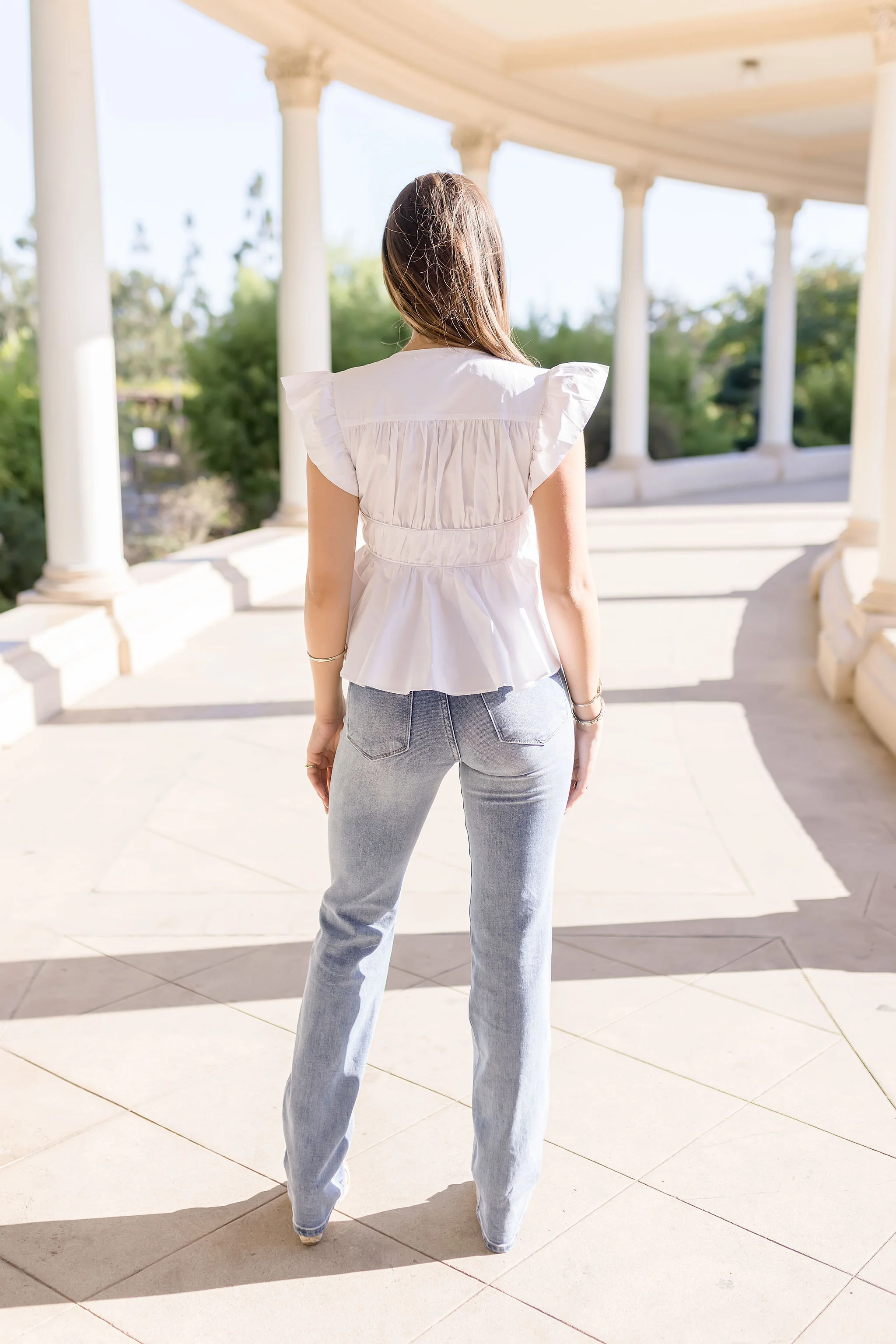 Ally Mid Rise Straight Leg Jeans Medium Wash