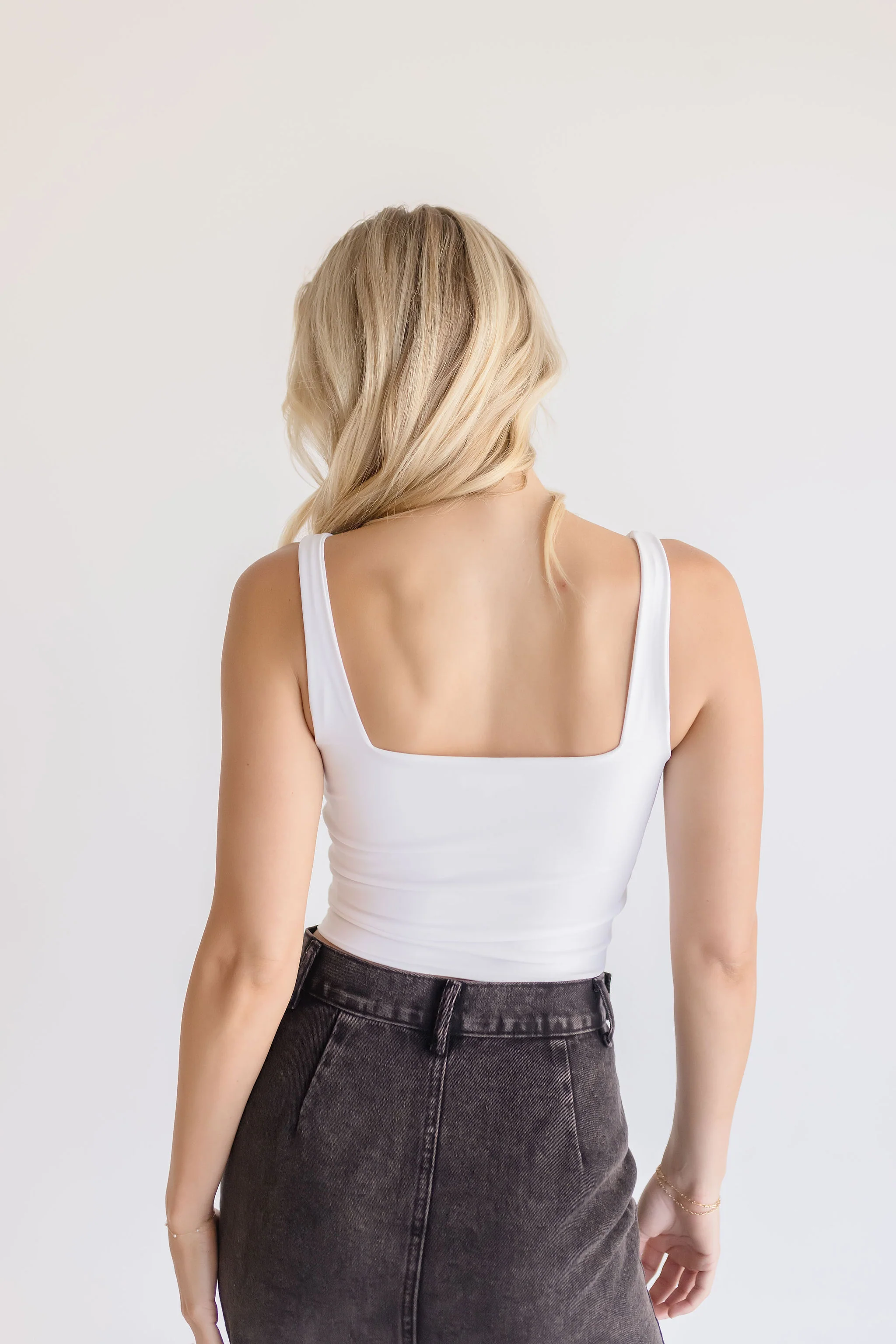 Sonia Sleeveless Crop Top White