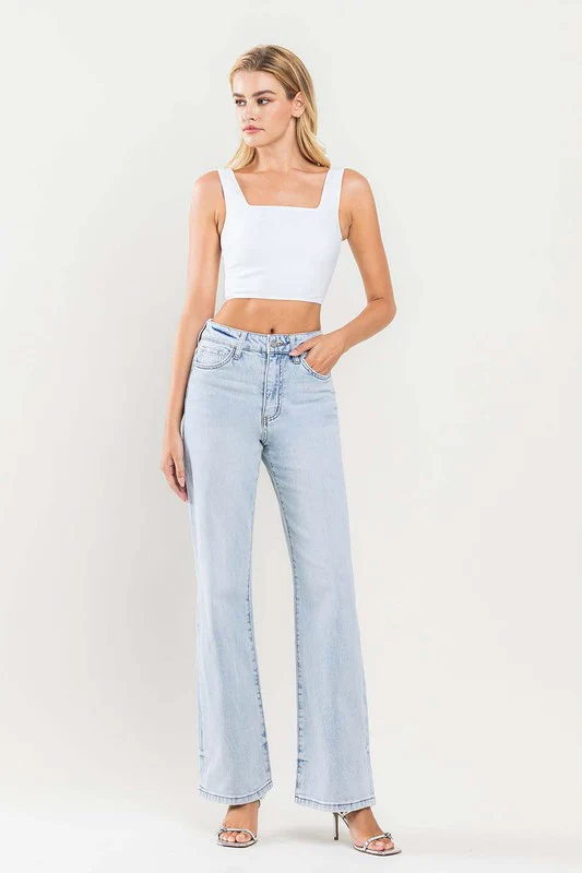 Evelyn High Rise Flare Leg Jeans Light Wash