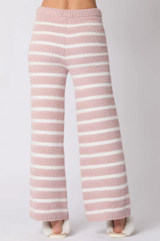 Waitlist 11/5 ♥ Dana Long Sleeve Striped Sweater Top And Pants Set Pink