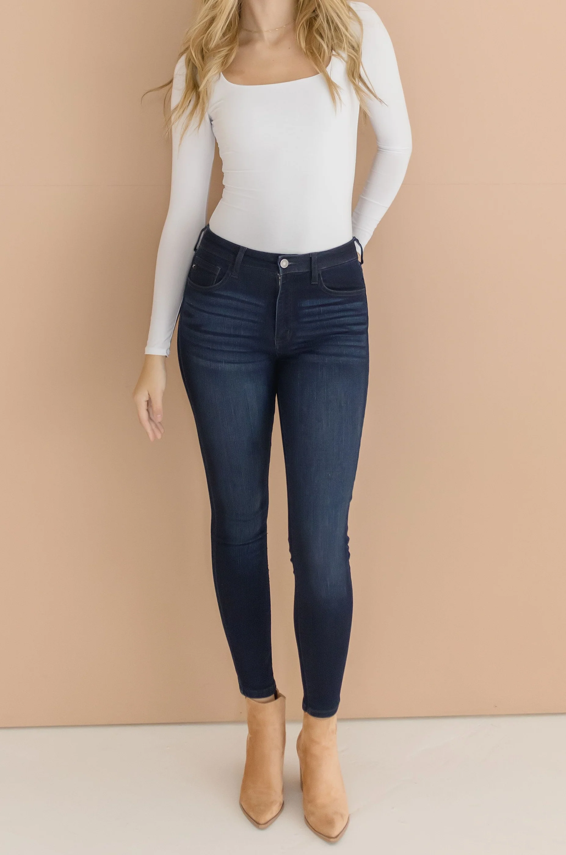 Aubrey High Rise Skinny Jeans Dark Wash