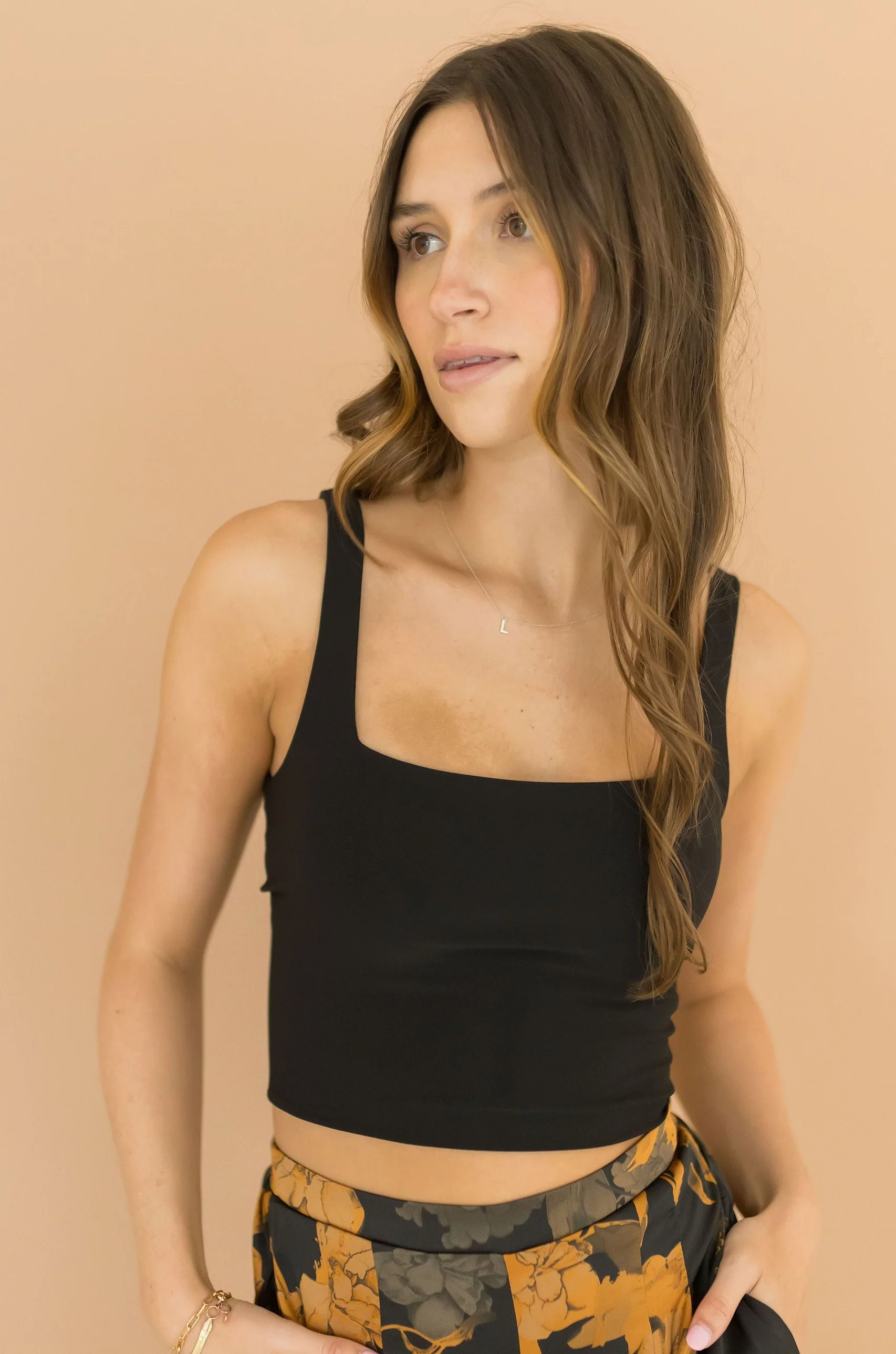 Sonia Sleeveless Crop Top Black