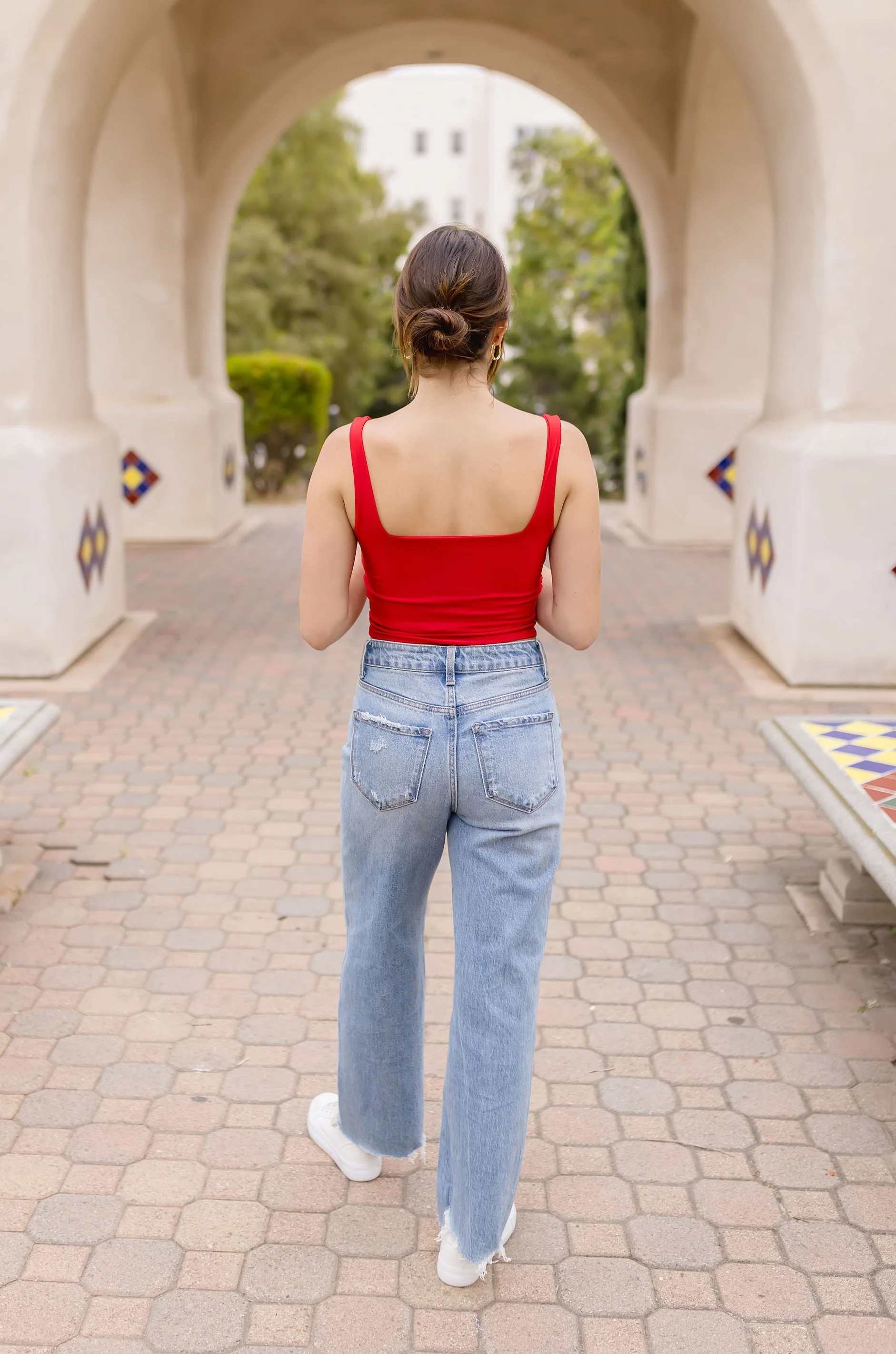 Sonia Sleeveless Crop Top Red