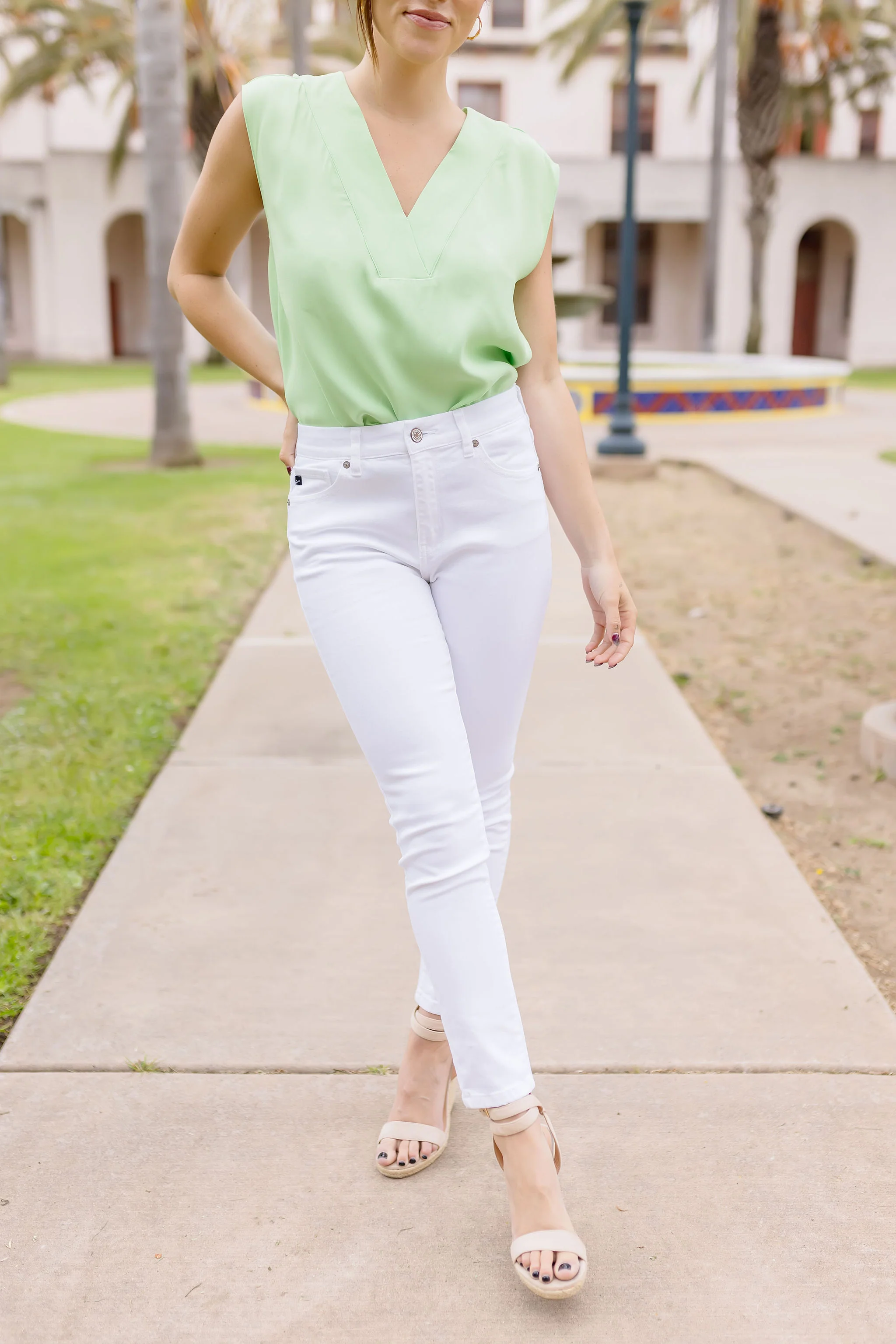 Hailey High Rise Skinny Jeans White
