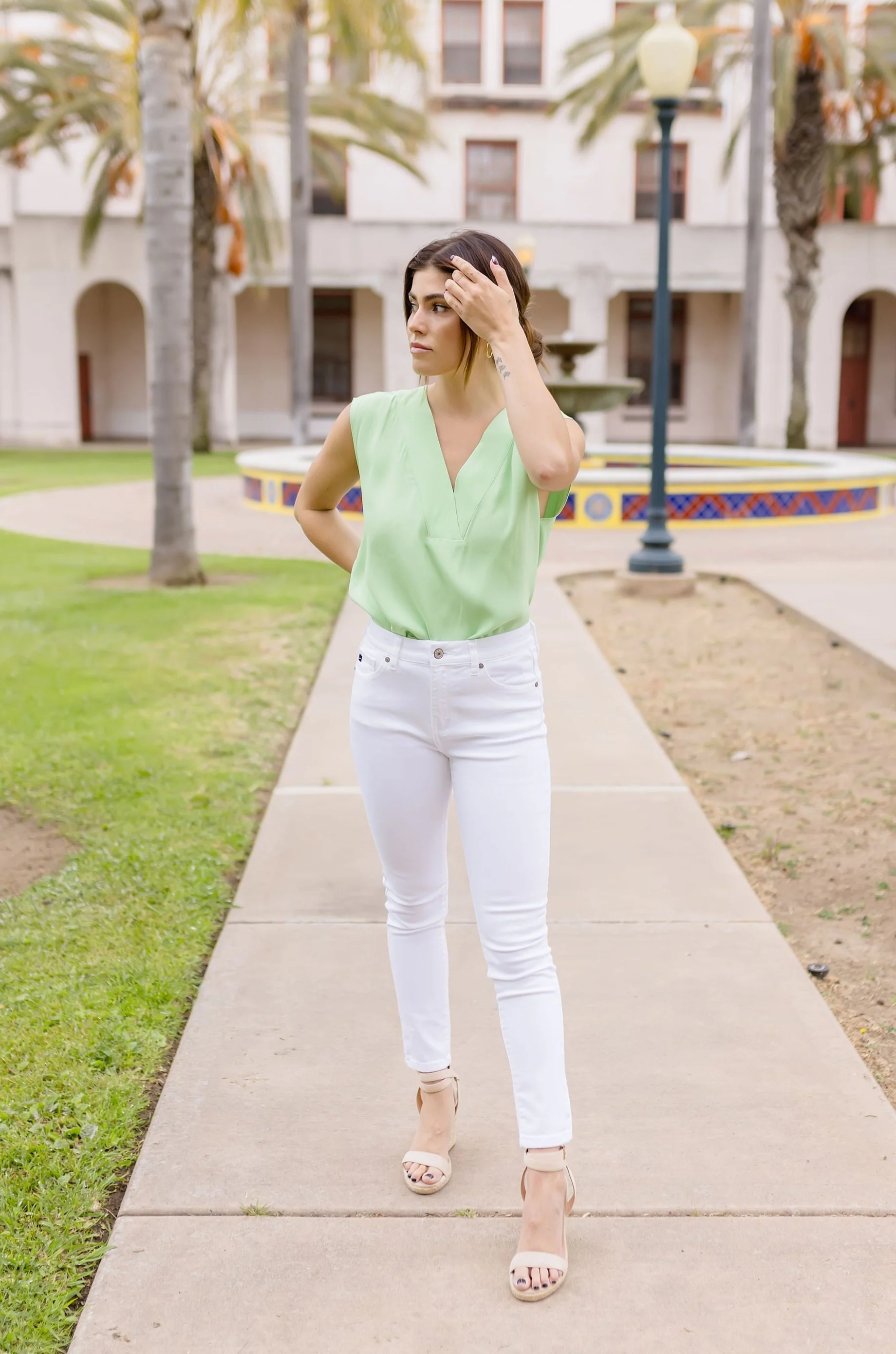 Hailey High Rise Skinny Jeans White