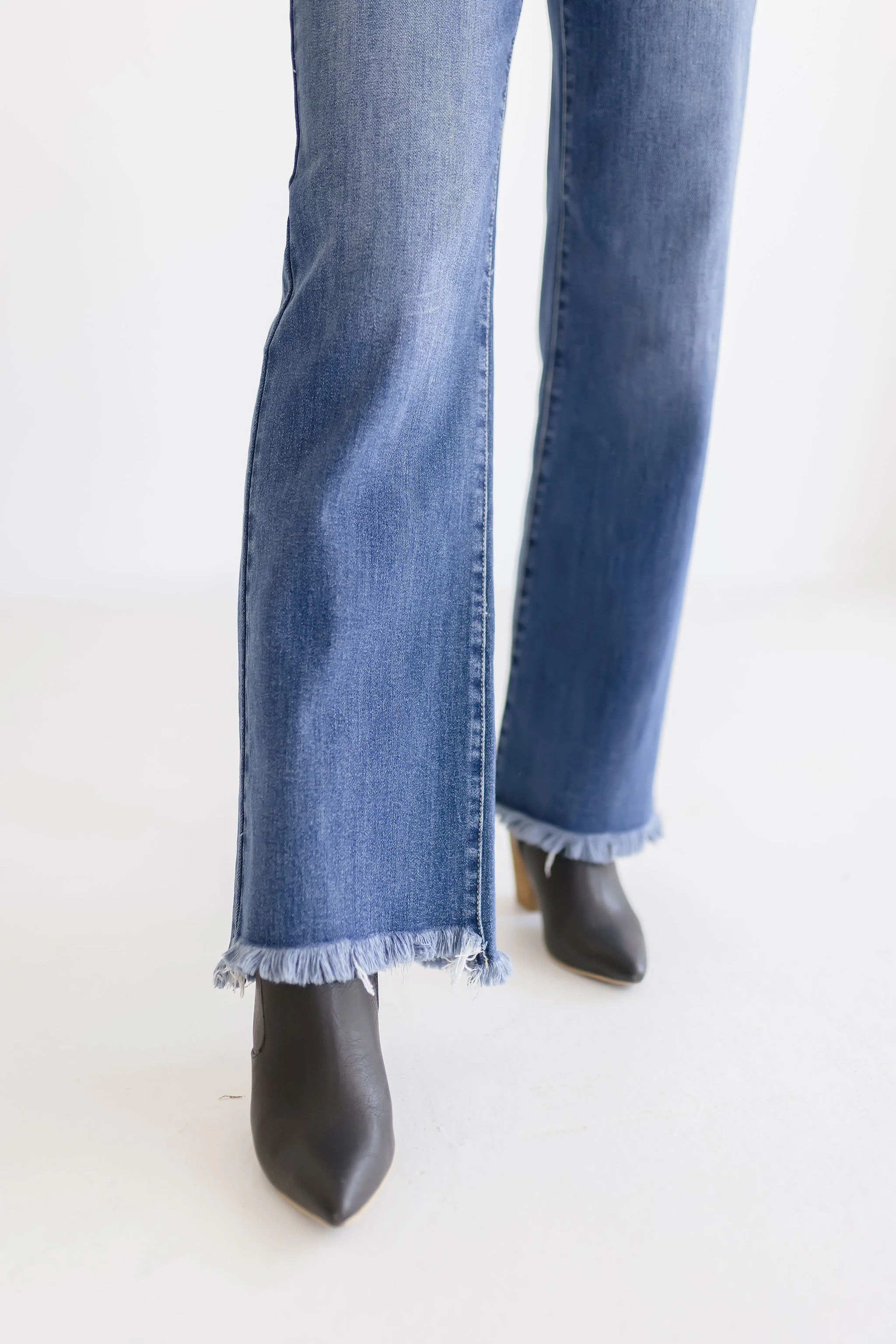 Ava High Rise Wide Leg Jeans Dark Wash