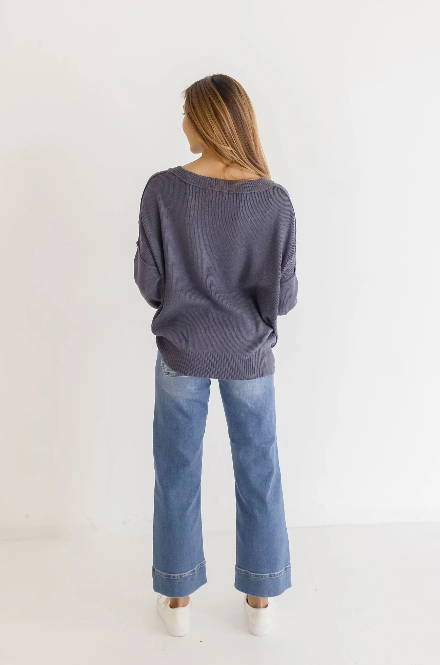 America Flag Print Sweater Top Navy