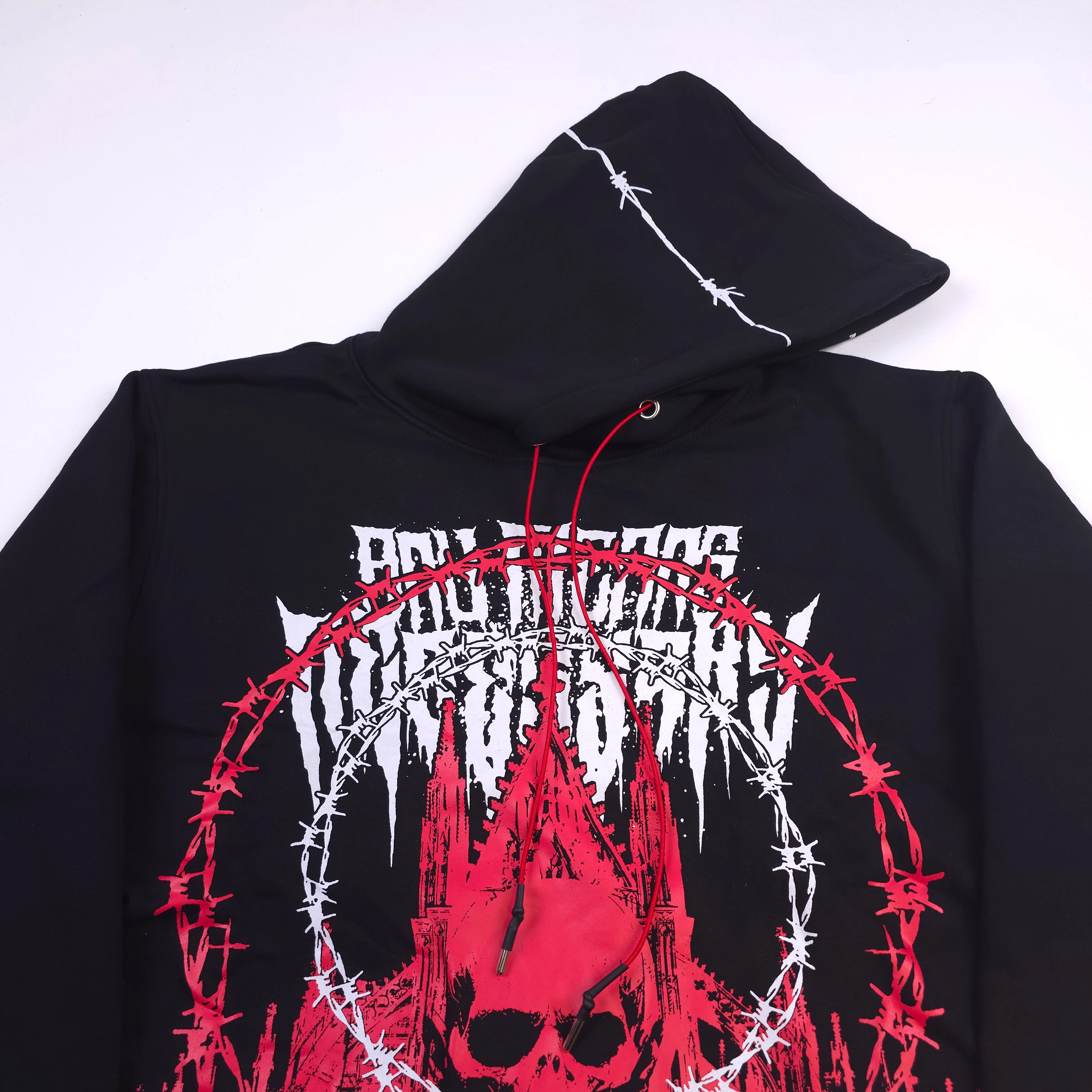 Cathedral Pullover Hoodie Black/Red