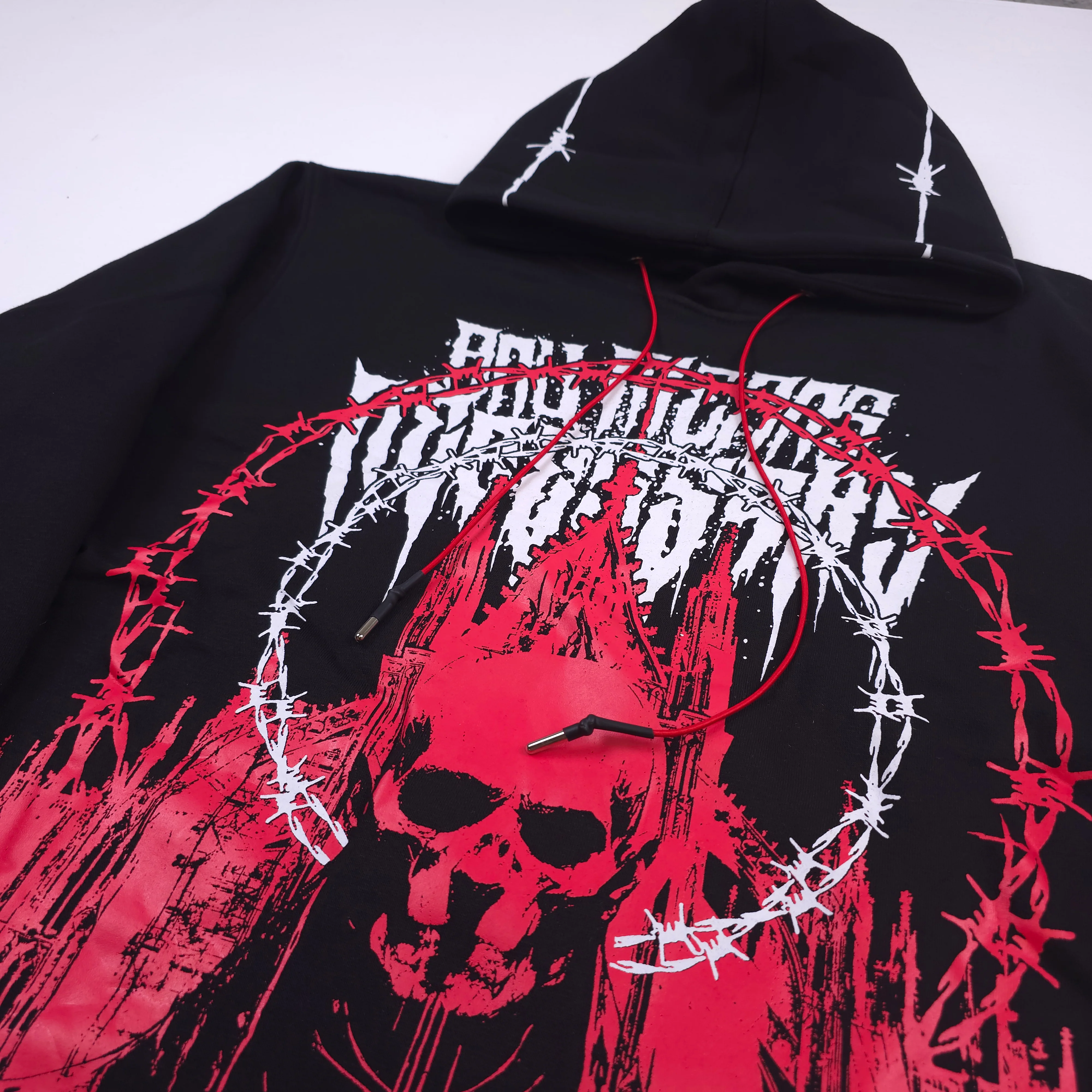 Cathedral Pullover Hoodie Black/Red