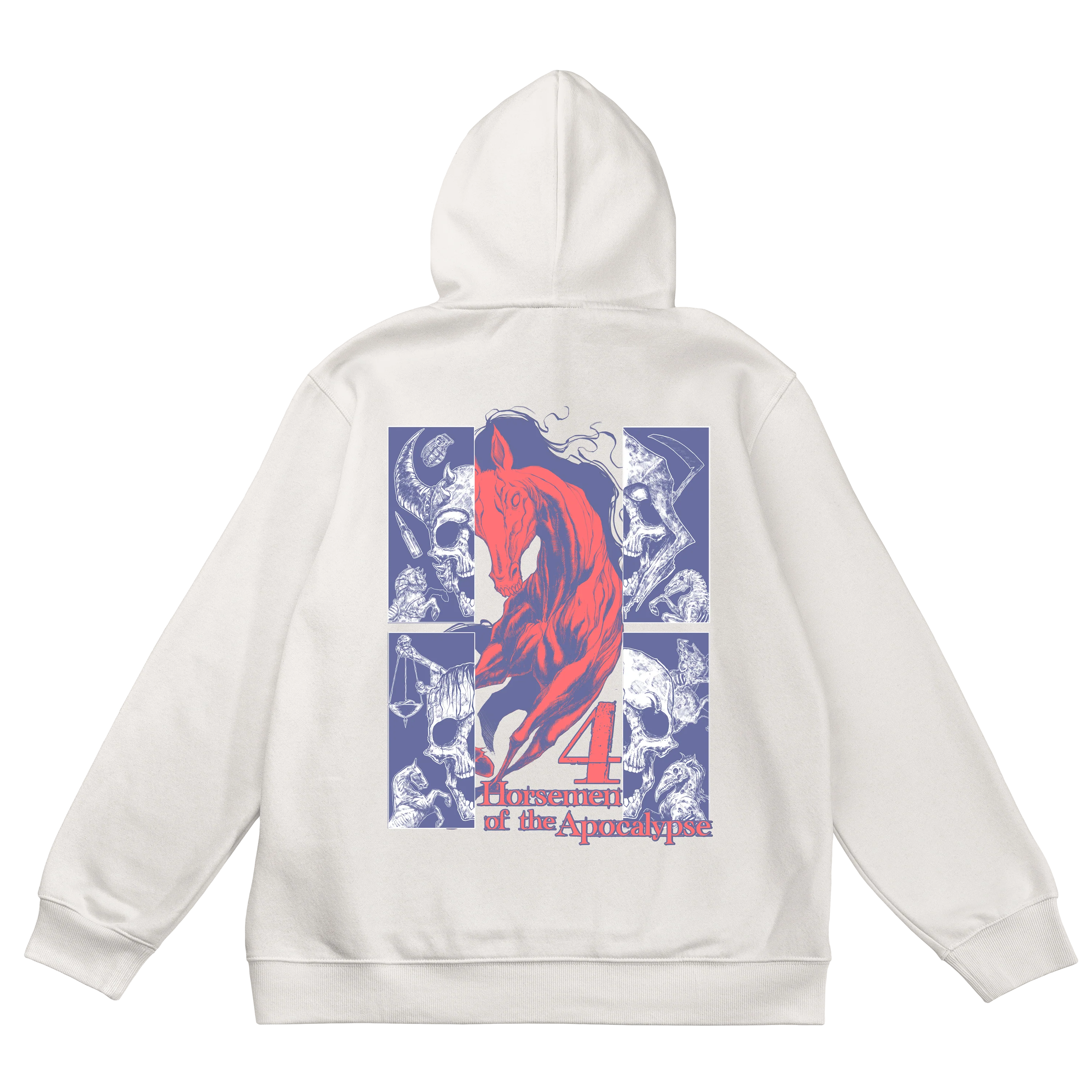 4 Horsemen Pullover Hoodie Vintage White