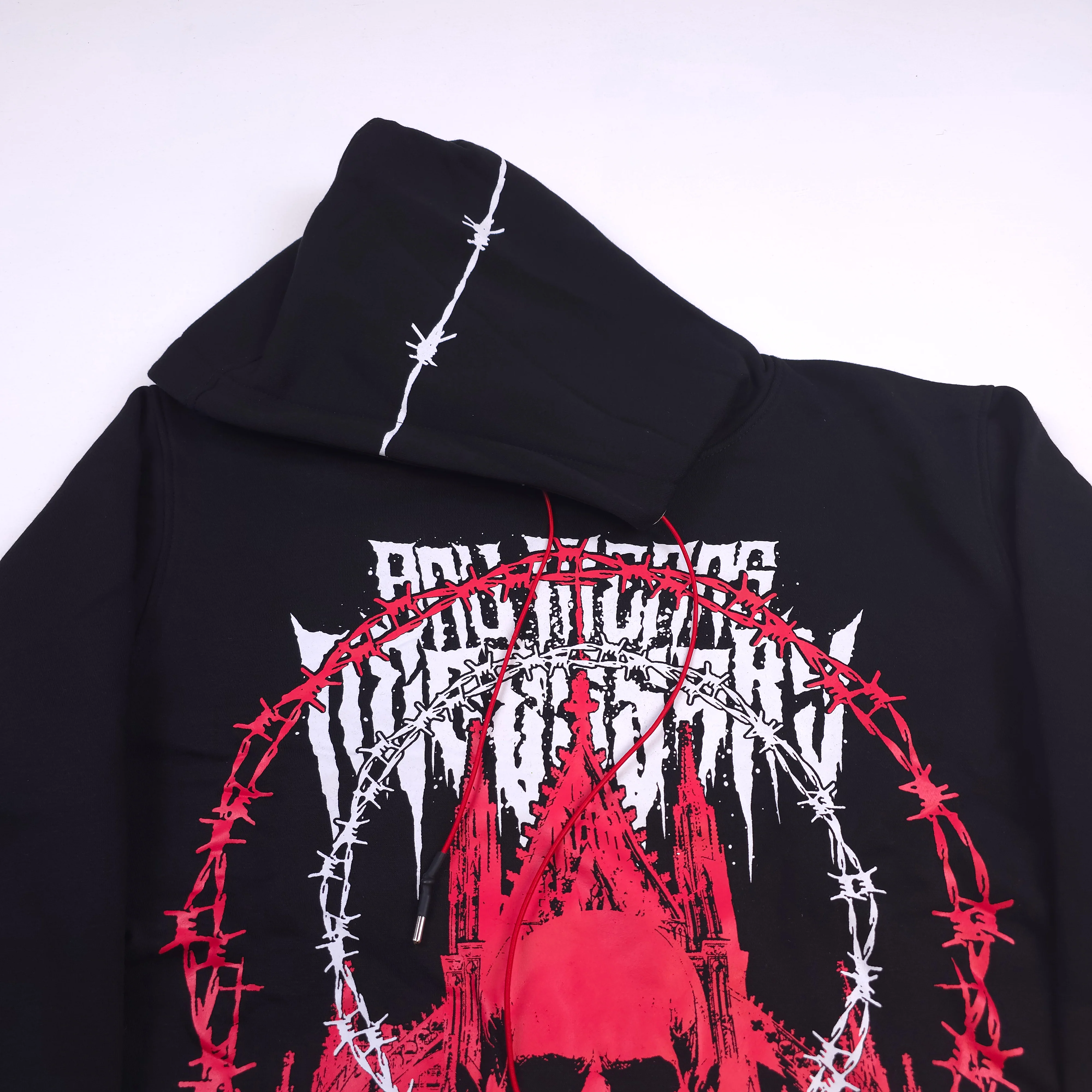 Cathedral Pullover Hoodie Black/Red